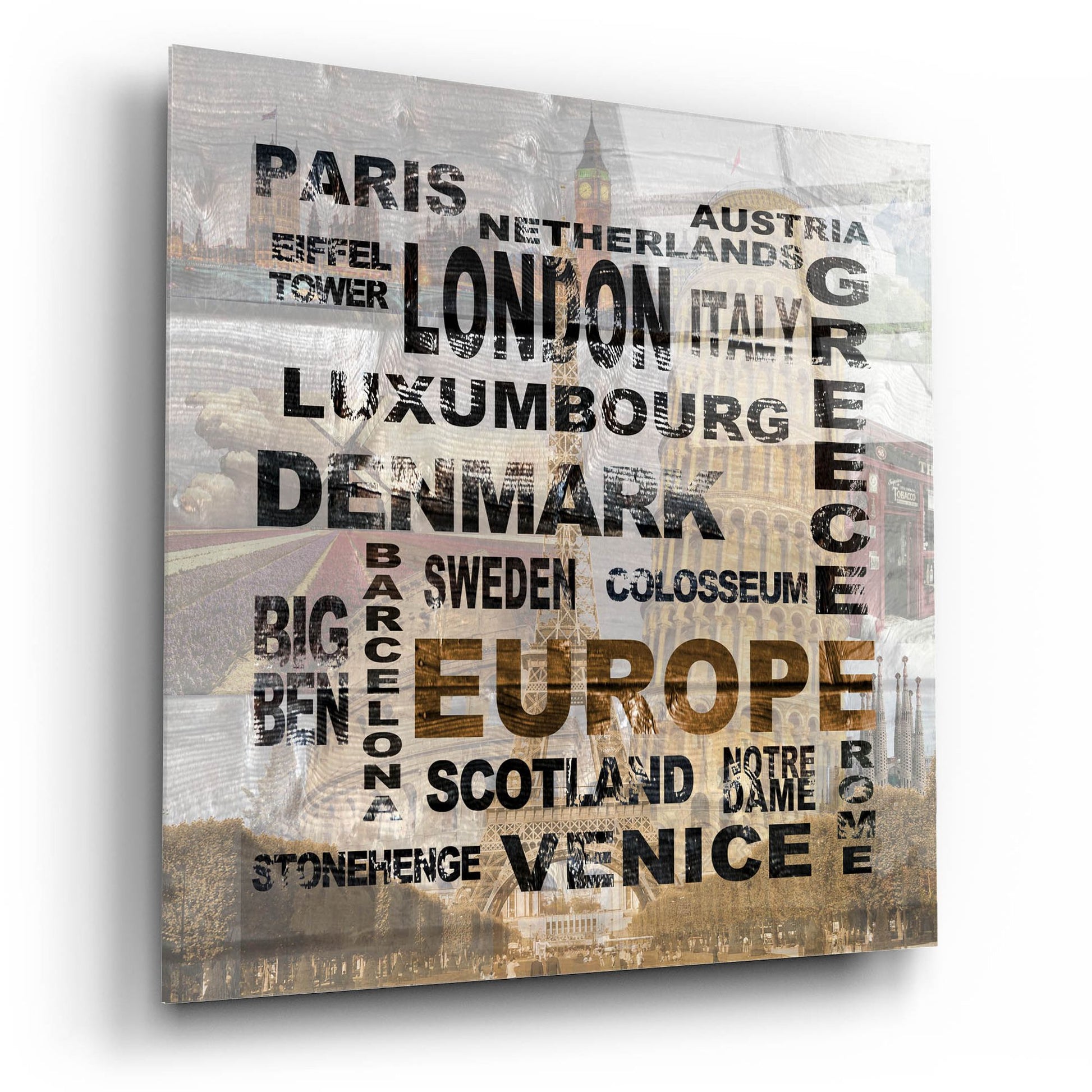 Epic Art ' Europe' by Alicia Soave, Acrylic Glass Wall Art,12x12