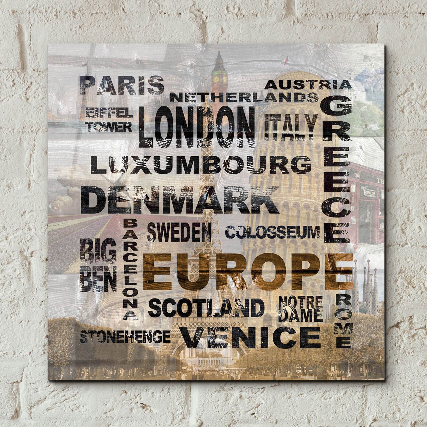 Epic Art ' Europe' by Alicia Soave, Acrylic Glass Wall Art,12x12