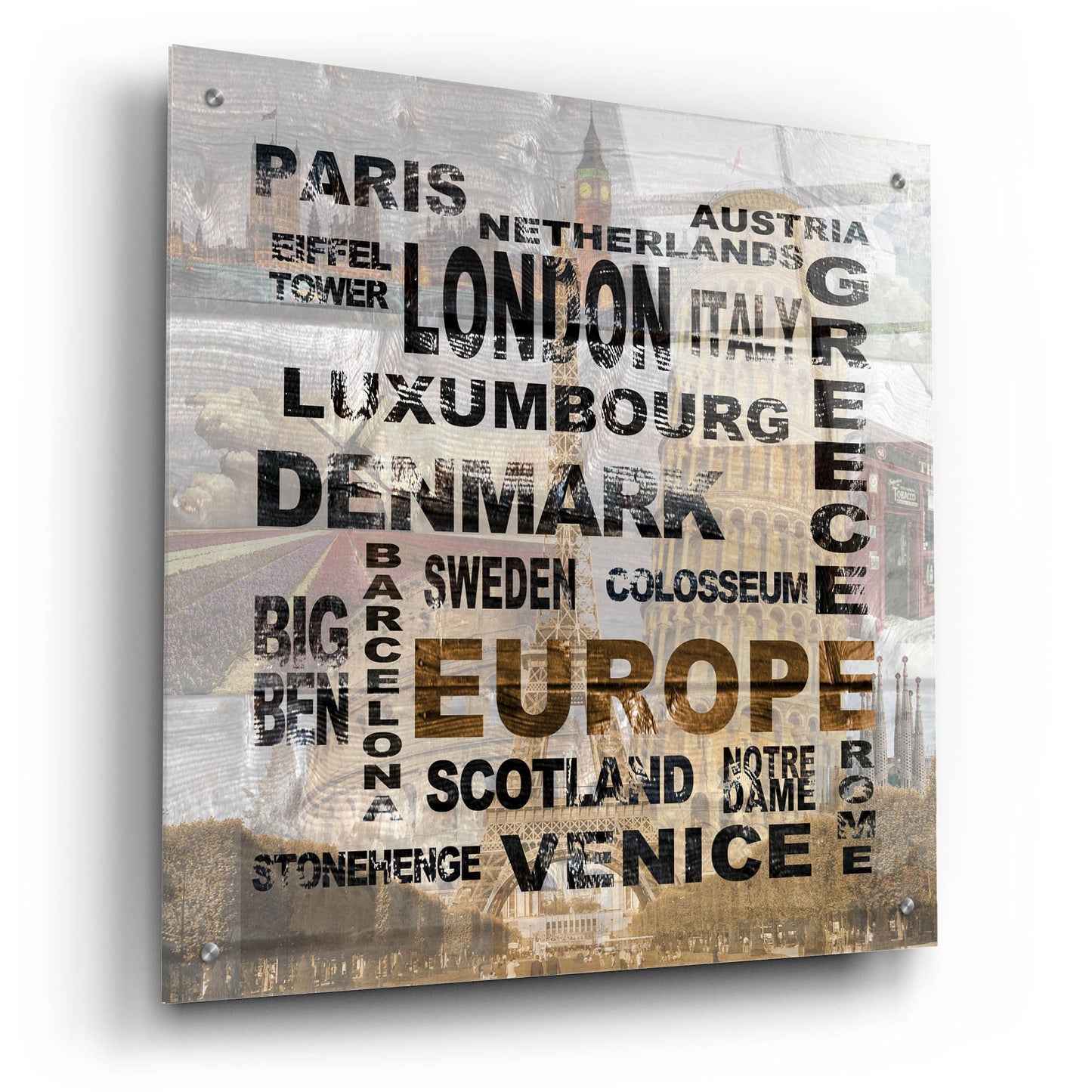 Epic Art ' Europe' by Alicia Soave, Acrylic Glass Wall Art,24x24