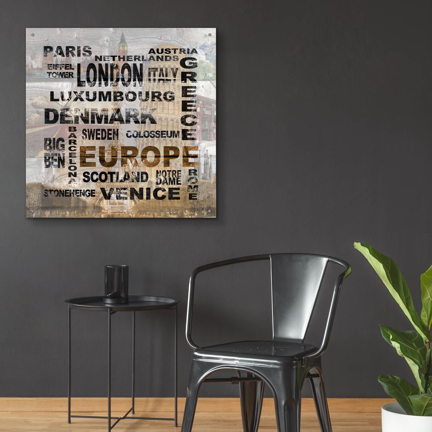 Epic Art ' Europe' by Alicia Soave, Acrylic Glass Wall Art,36x36