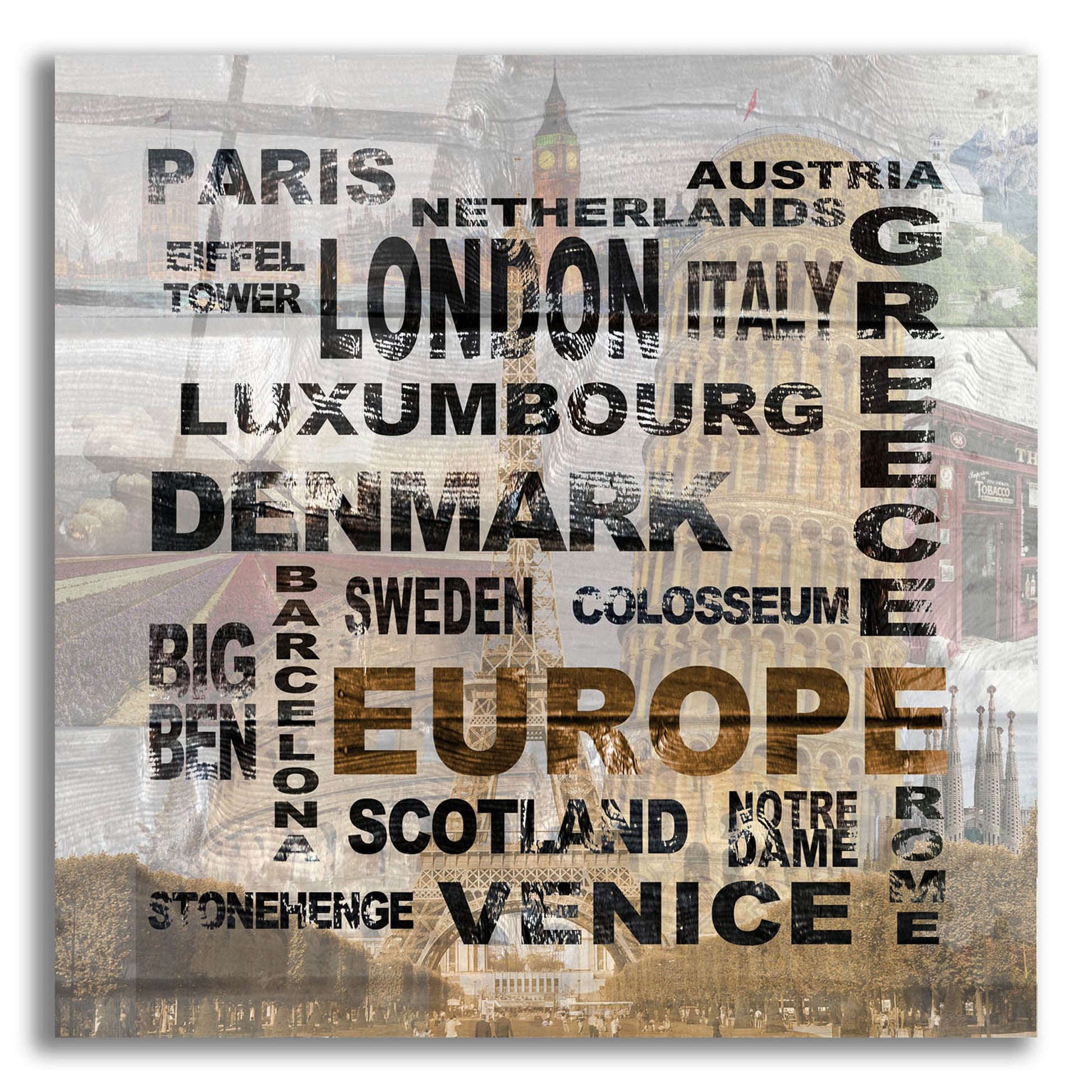 Epic Art ' Europe' by Alicia Soave, Acrylic Glass Wall Art