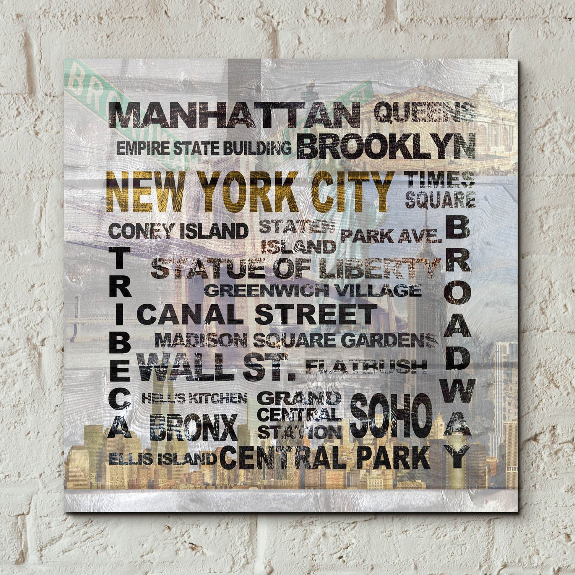 Epic Art ' New York City' by Alicia Soave, Acrylic Glass Wall Art,12x12