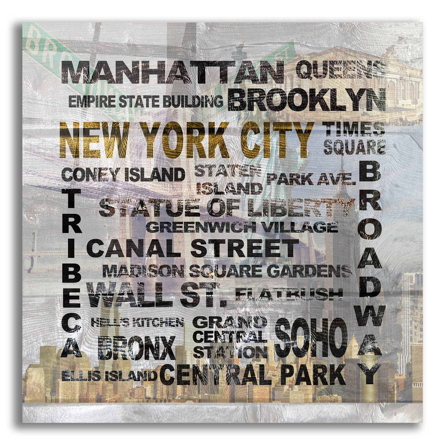 Epic Art ' New York City' by Alicia Soave, Acrylic Glass Wall Art,12x12