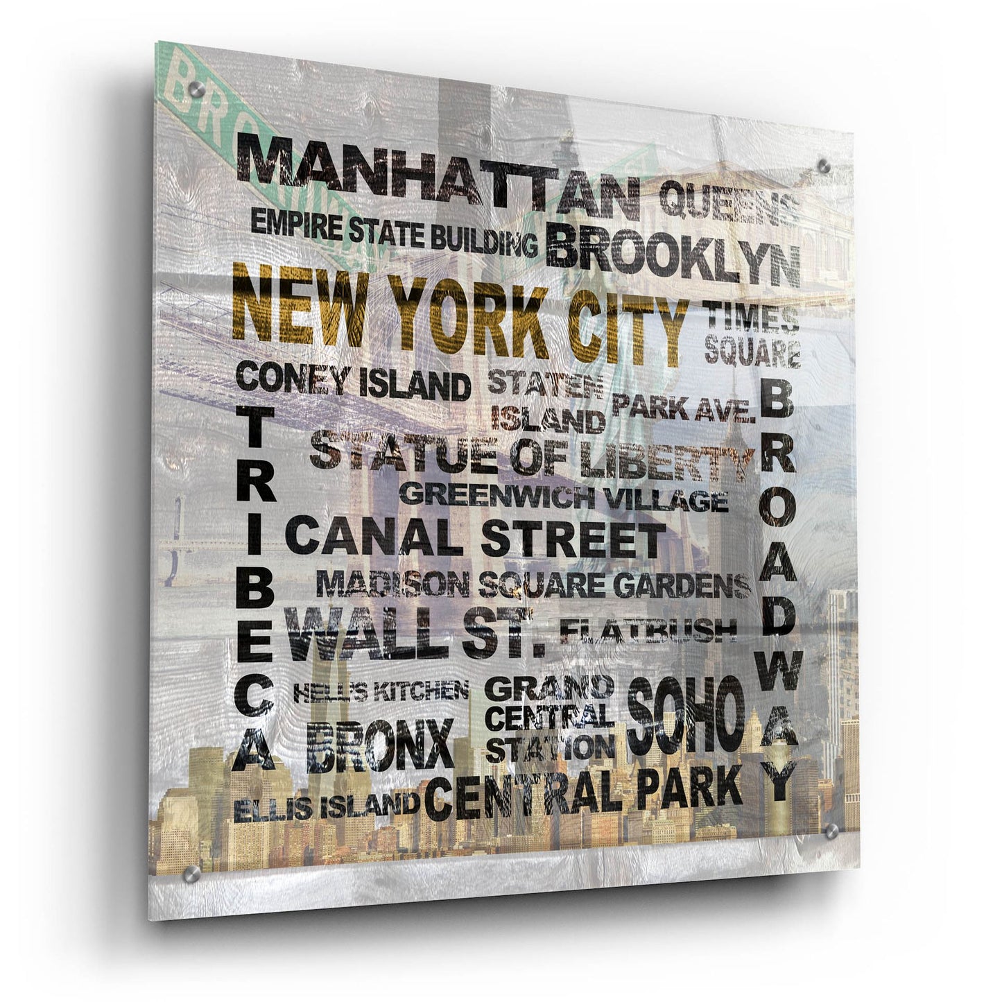 Epic Art ' New York City' by Alicia Soave, Acrylic Glass Wall Art,24x24