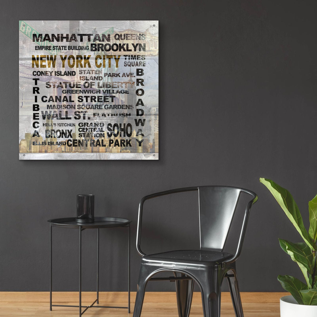 New York City by Alicia Soave - 36x36 acrylic wall art in a room