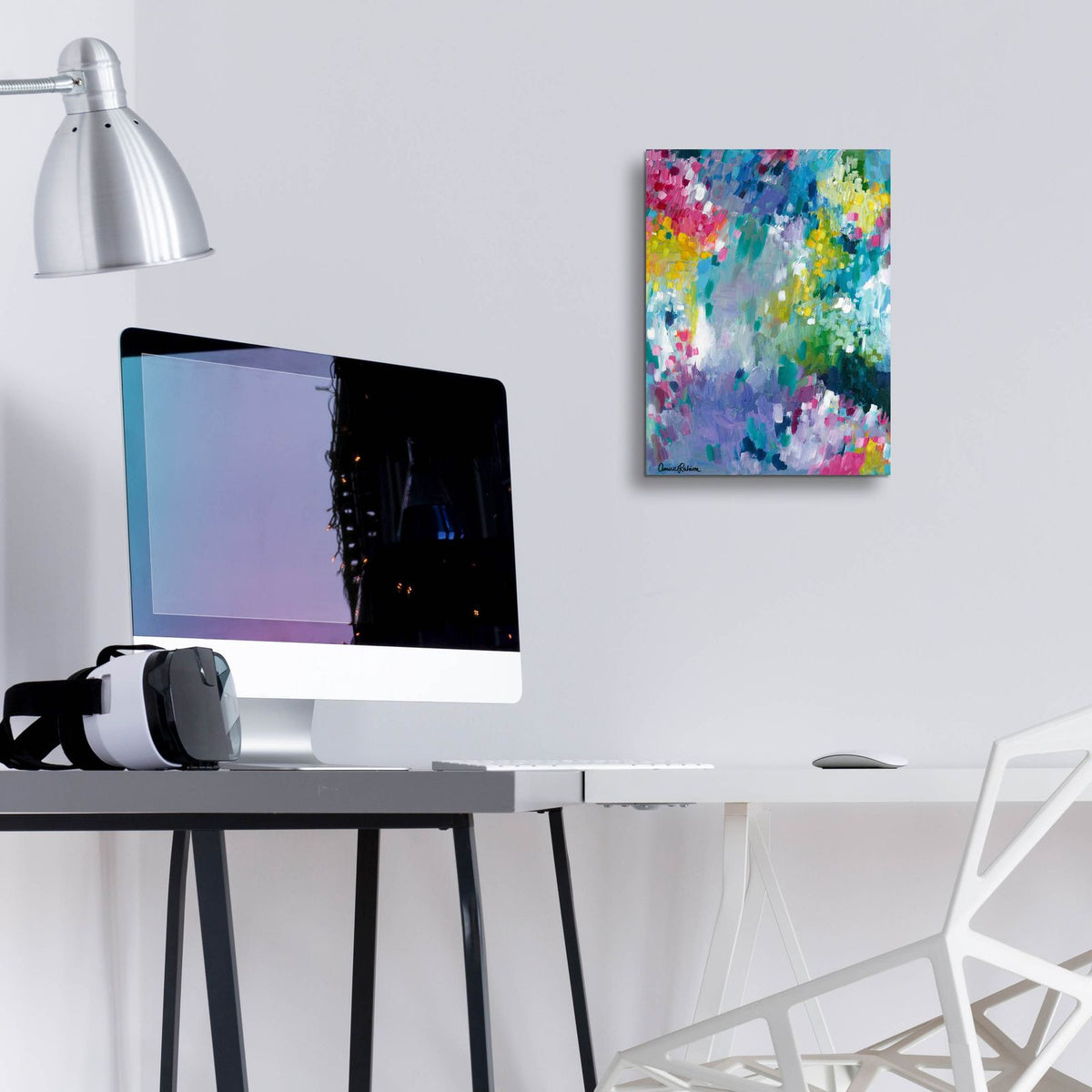 Dancing in the Rain by Amira Rahim - 12x16 acrylic wall art in a room