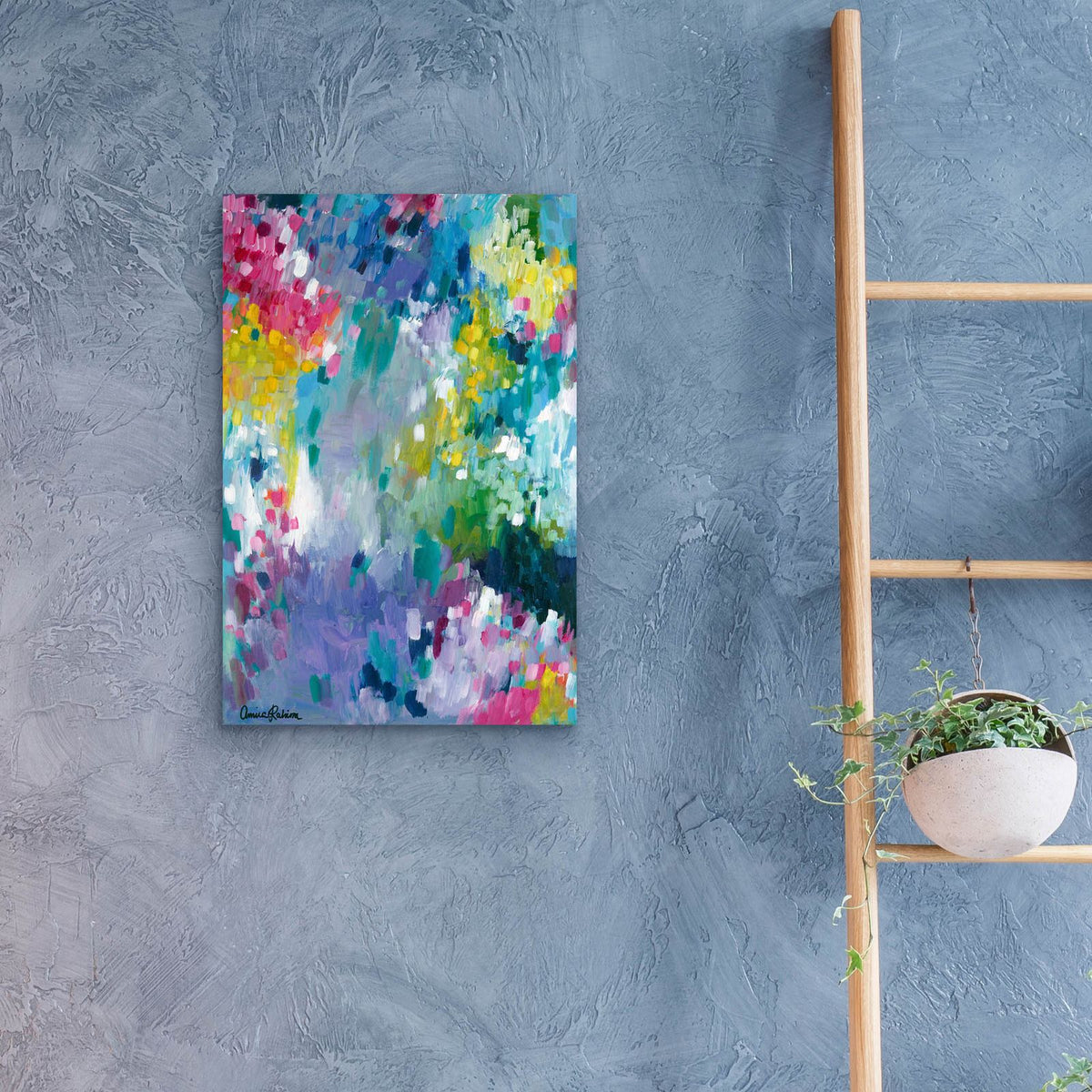 Dancing in the Rain by Amira Rahim - 16x24 acrylic wall art in a room