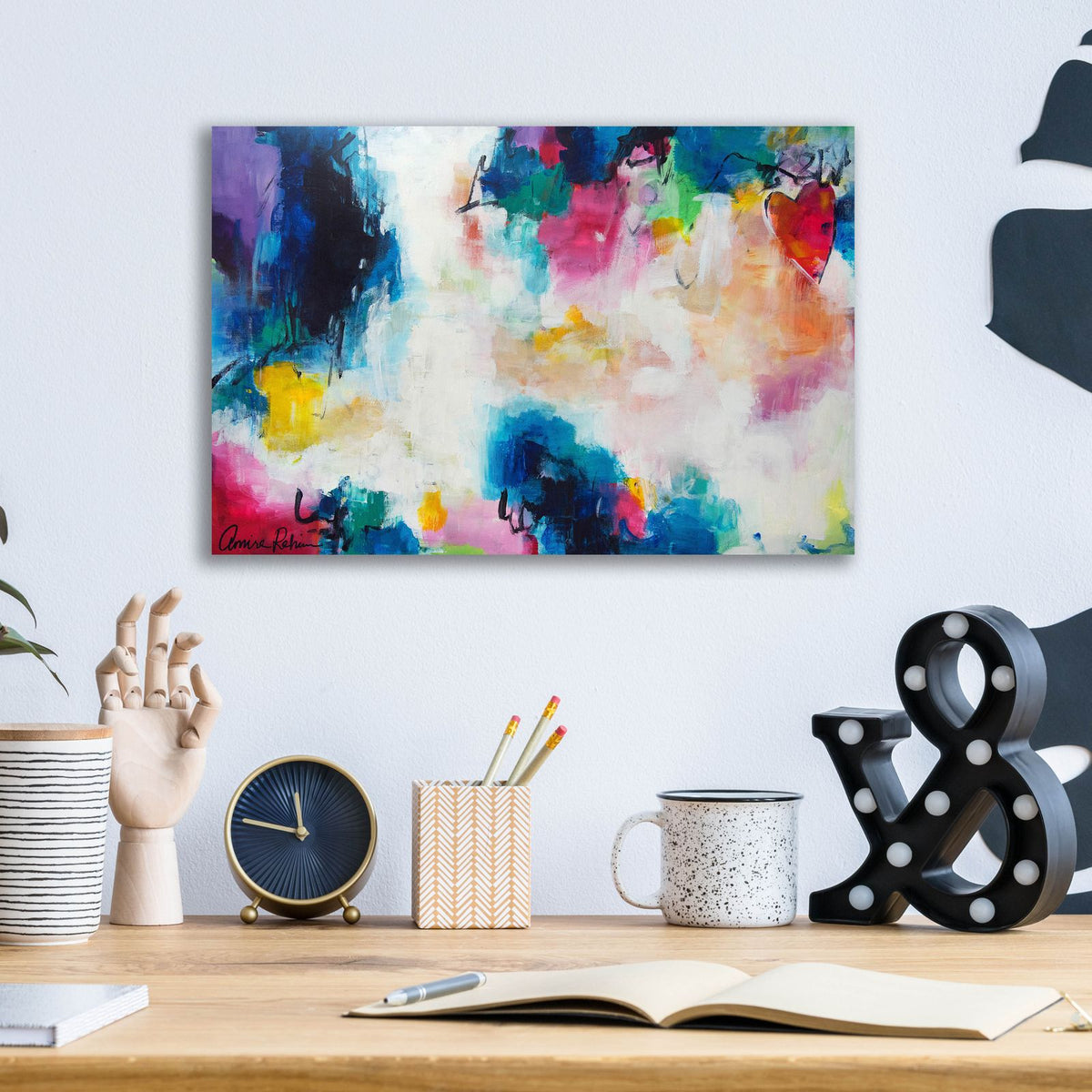 Heart of the Matter by Amira Rahim - 16x12 acrylic wall art in a room
