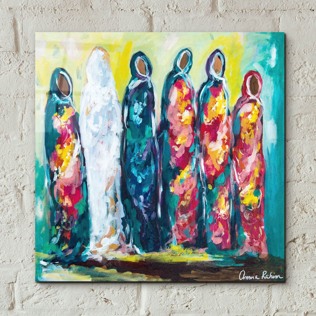 The Wedding by Amira Rahim - 12x12 acrylic wall art in a room