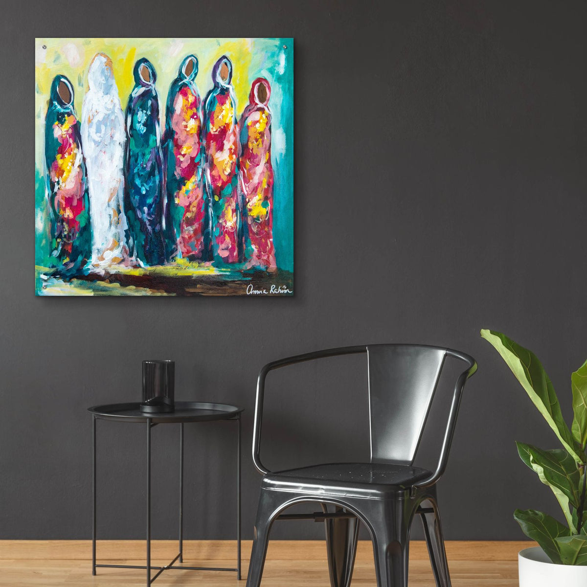 The Wedding by Amira Rahim - 36x36 acrylic wall art in a room