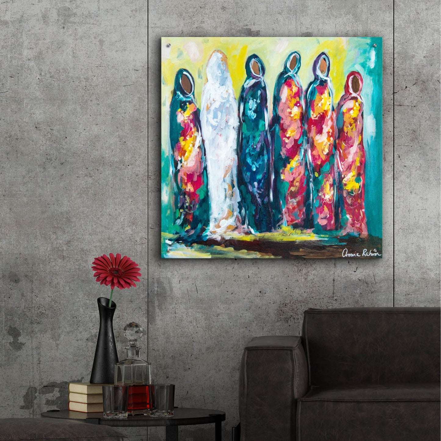 Epic Art ' The Wedding' by Amira Rahim, Acrylic Glass Wall Art,36x36