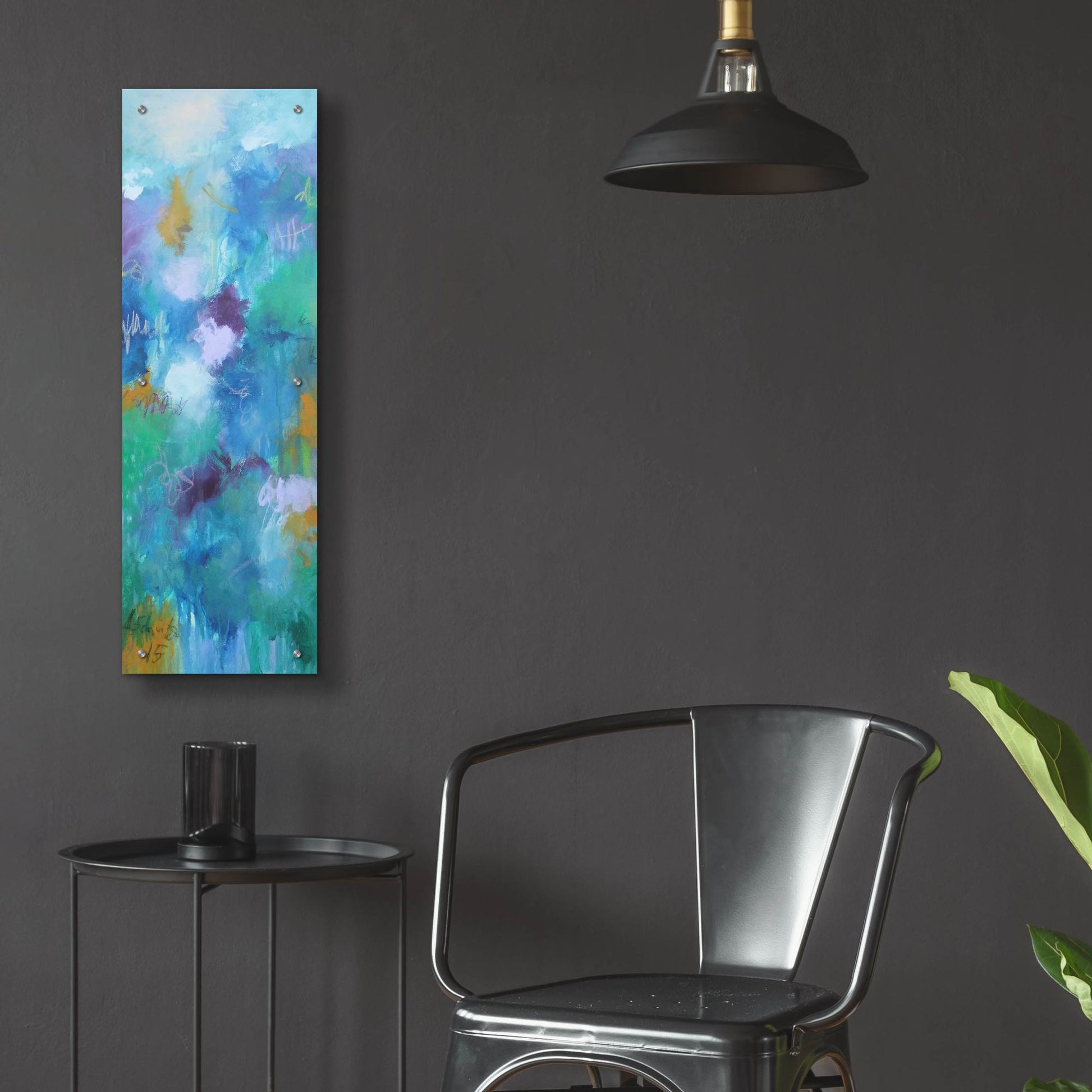 Epic Art ' Walking In Colors One' by Anna Schueler, Acrylic Glass Wall Art,12x36