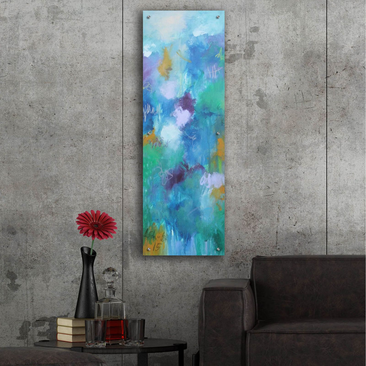 Walking In Colors One by Anna Schueler - 16x48 acrylic wall art in a room