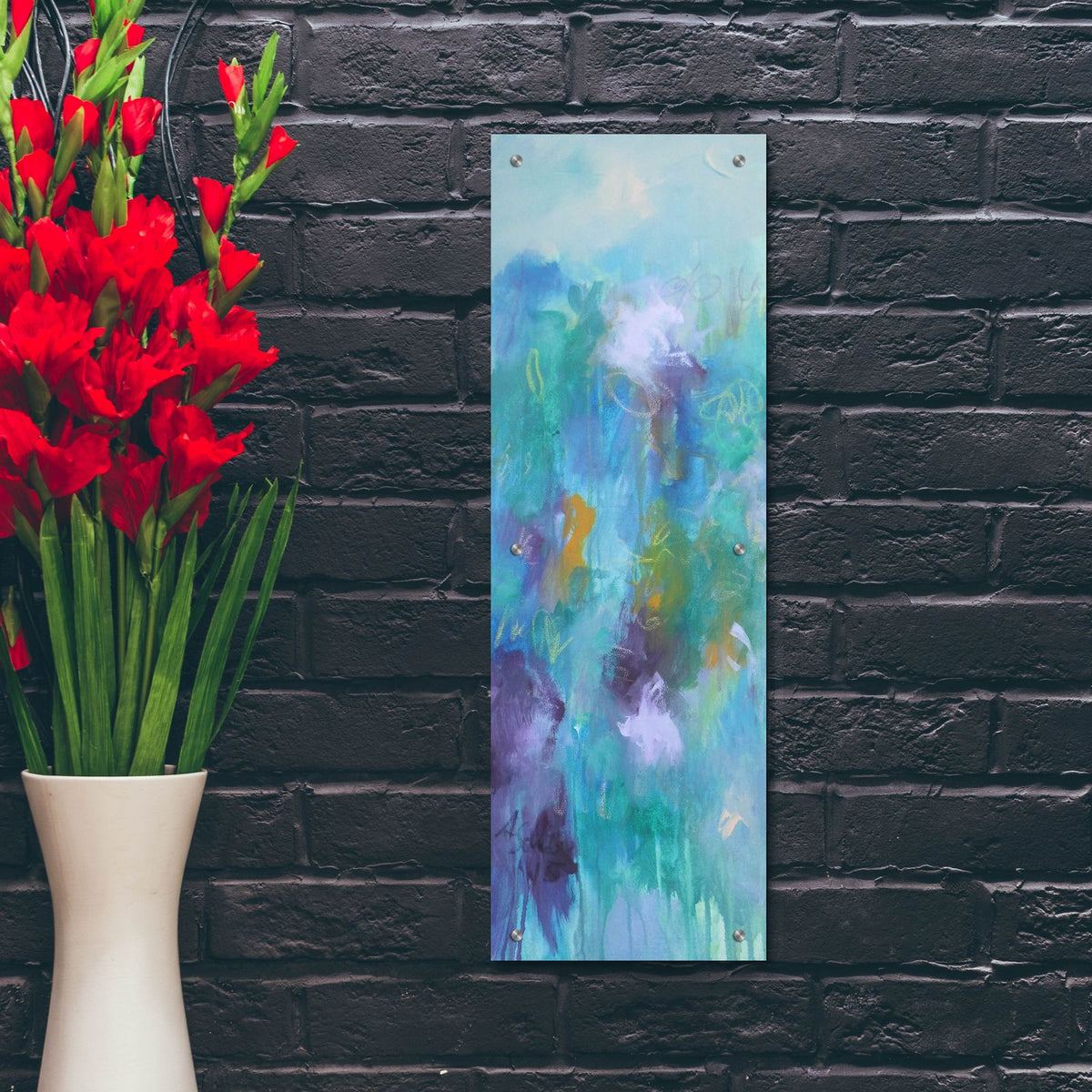Walking In Colors Two by Anna Schueler - 12x36 acrylic wall art in a room