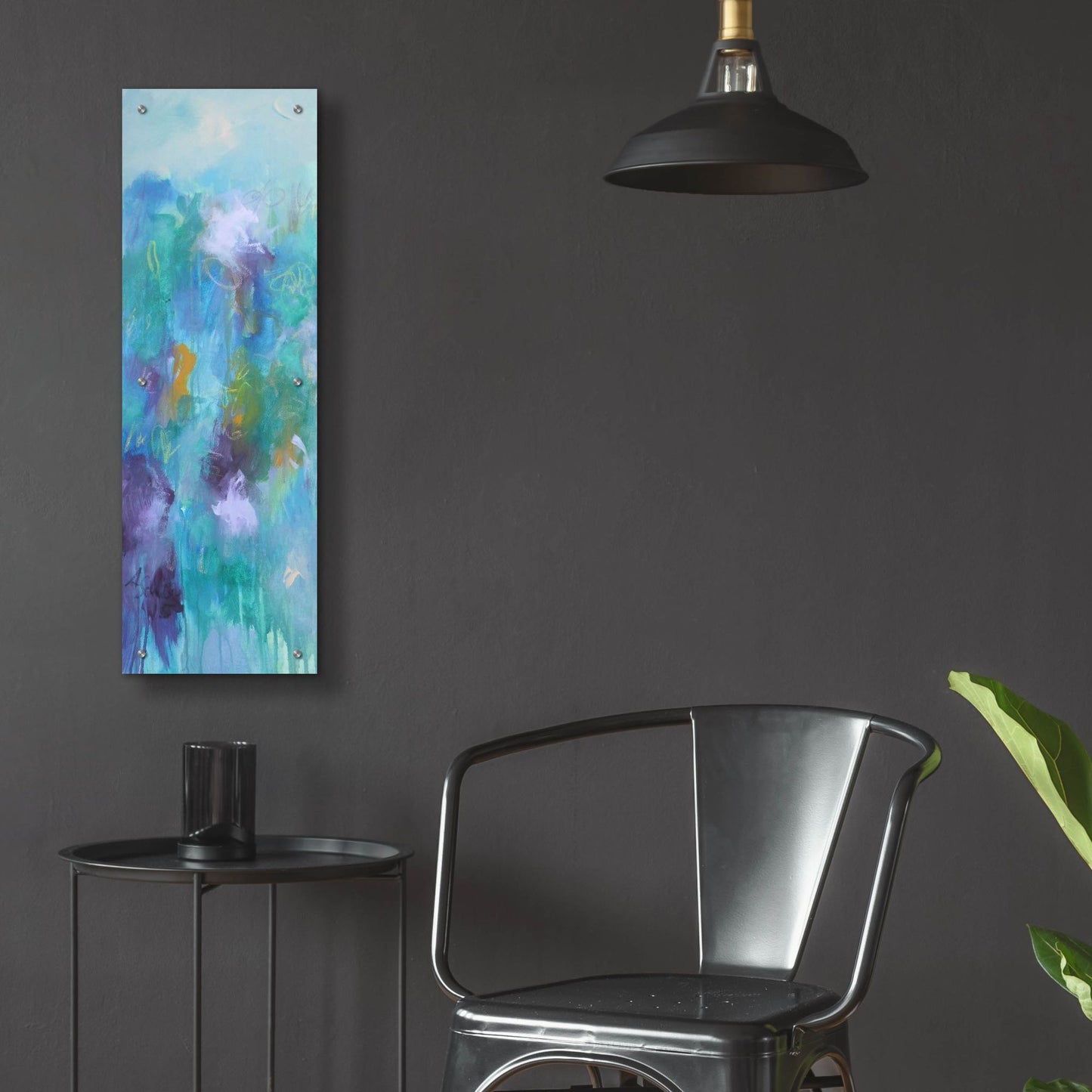 Epic Art ' Walking In Colors Two' by Anna Schueler, Acrylic Glass Wall Art,12x36