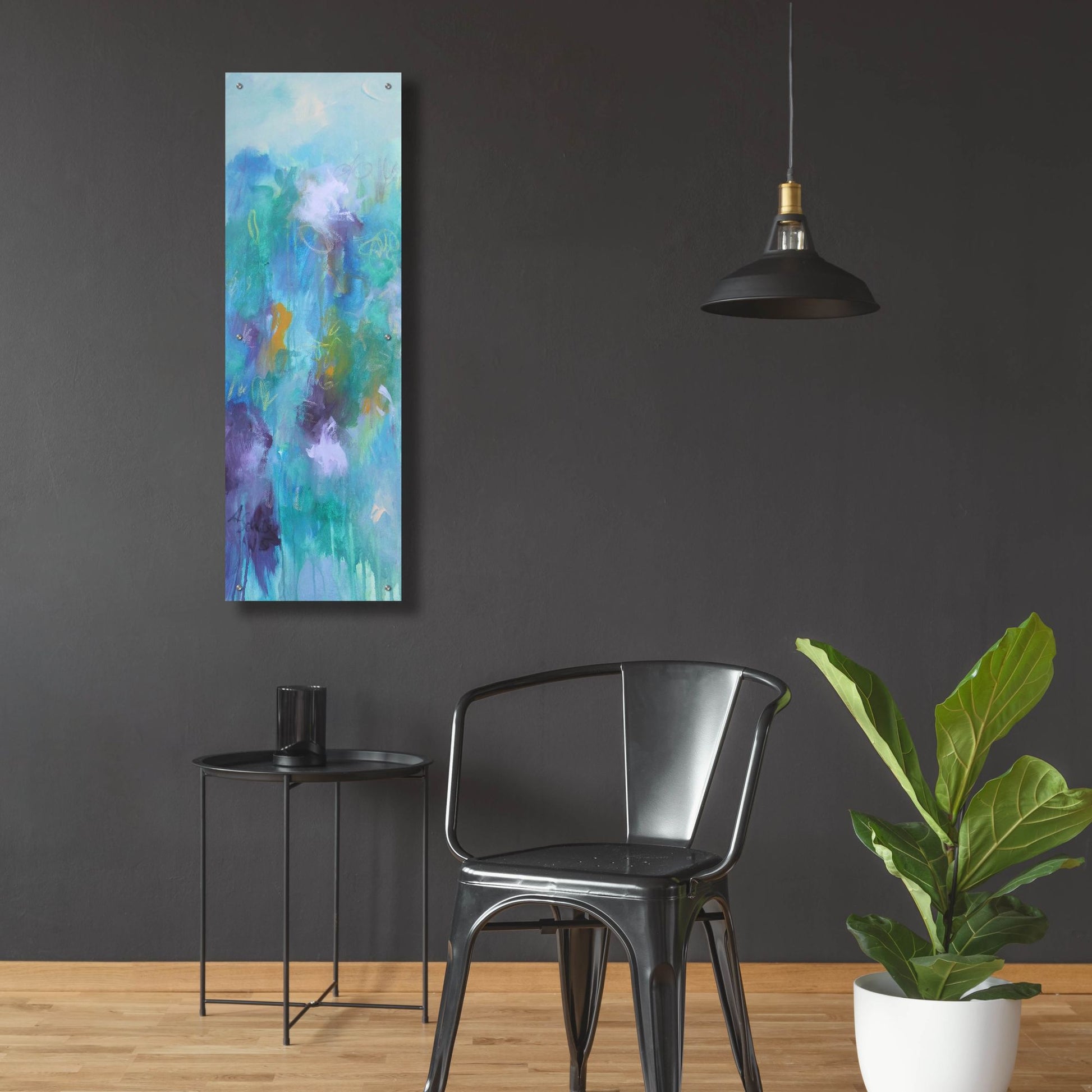 Epic Art ' Walking In Colors Two' by Anna Schueler, Acrylic Glass Wall Art,16x48