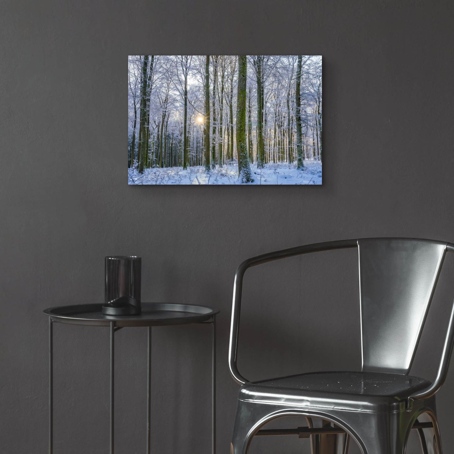 Epic Art ' Frosty Forest' by Anne Schneidersmann, Acrylic Glass Wall Art,24x16