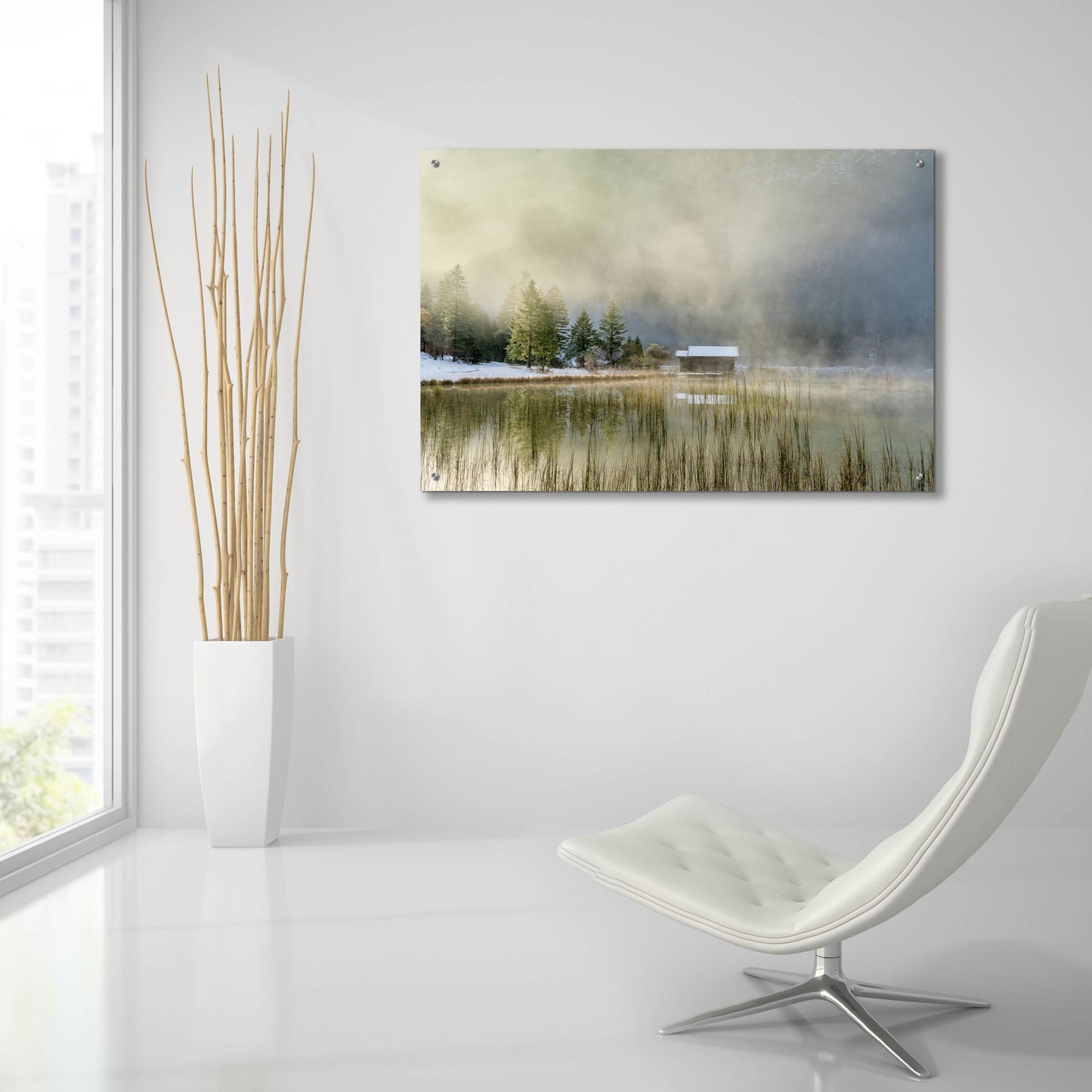 Epic Art ' First Touch of Snow' by Anne Schneidersmann, Acrylic Glass Wall Art,36x24