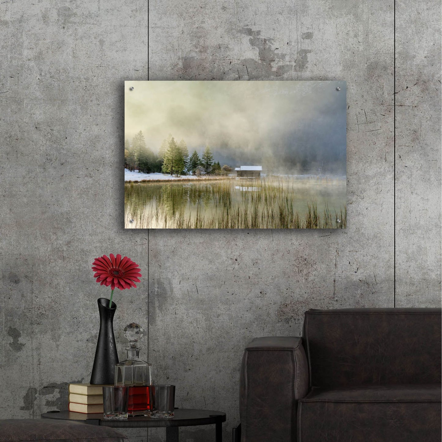 Epic Art ' First Touch of Snow' by Anne Schneidersmann, Acrylic Glass Wall Art,36x24