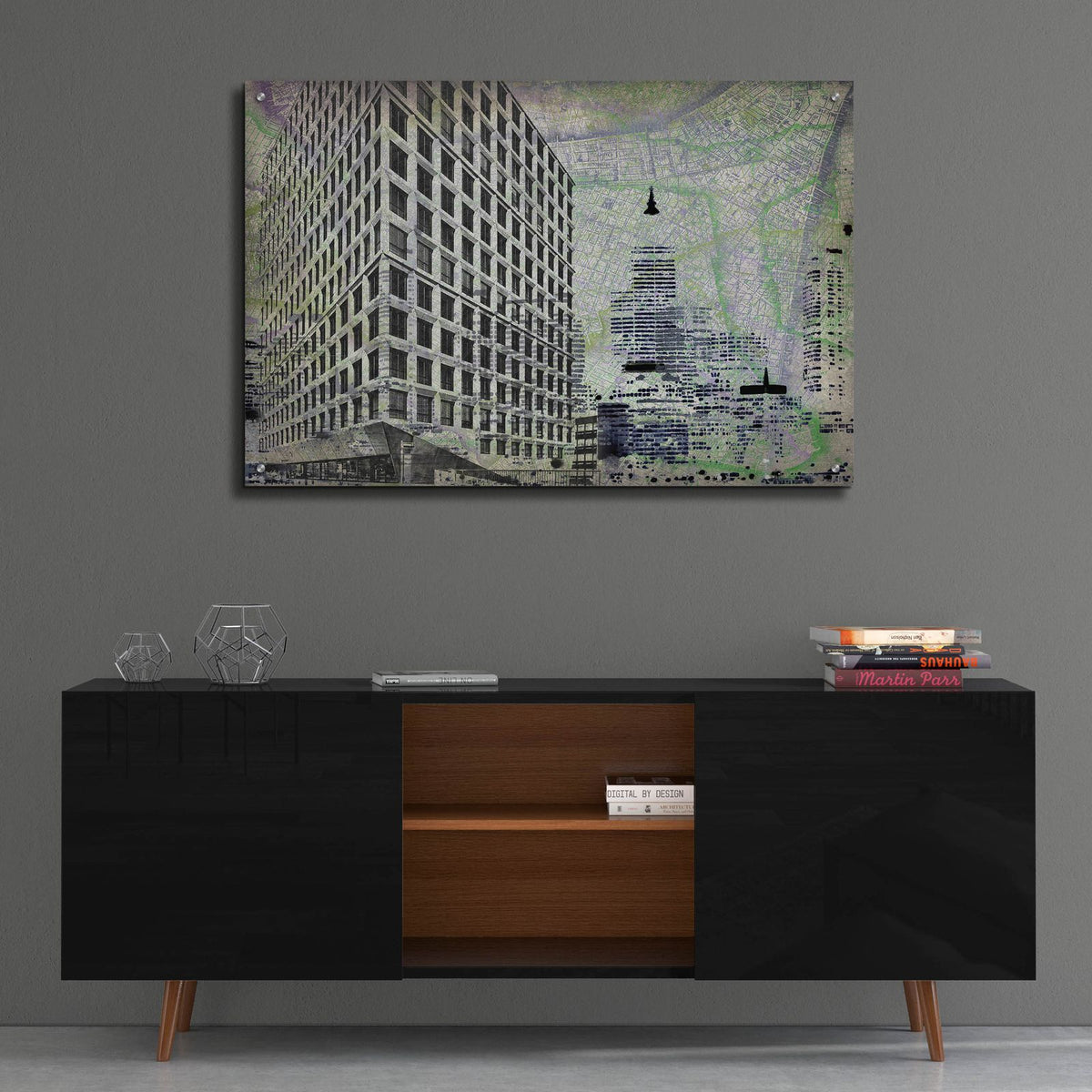 Cityscape I by Art Roberts - 36x24 acrylic wall art in a room