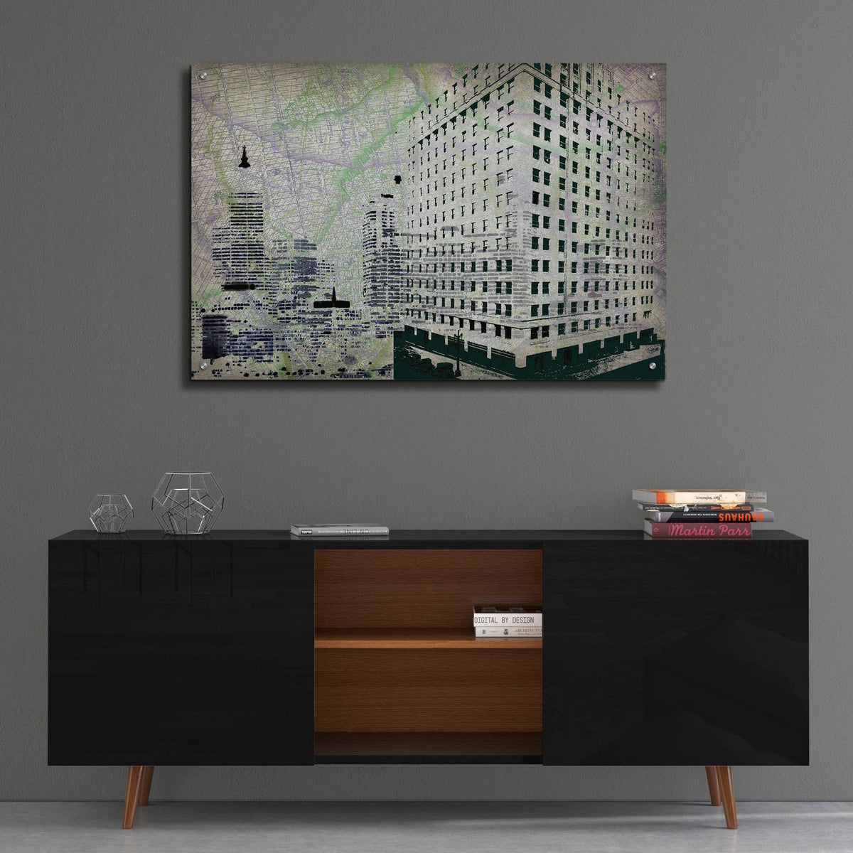 Cityscape II by Art Roberts - 36x24 acrylic wall art in a room