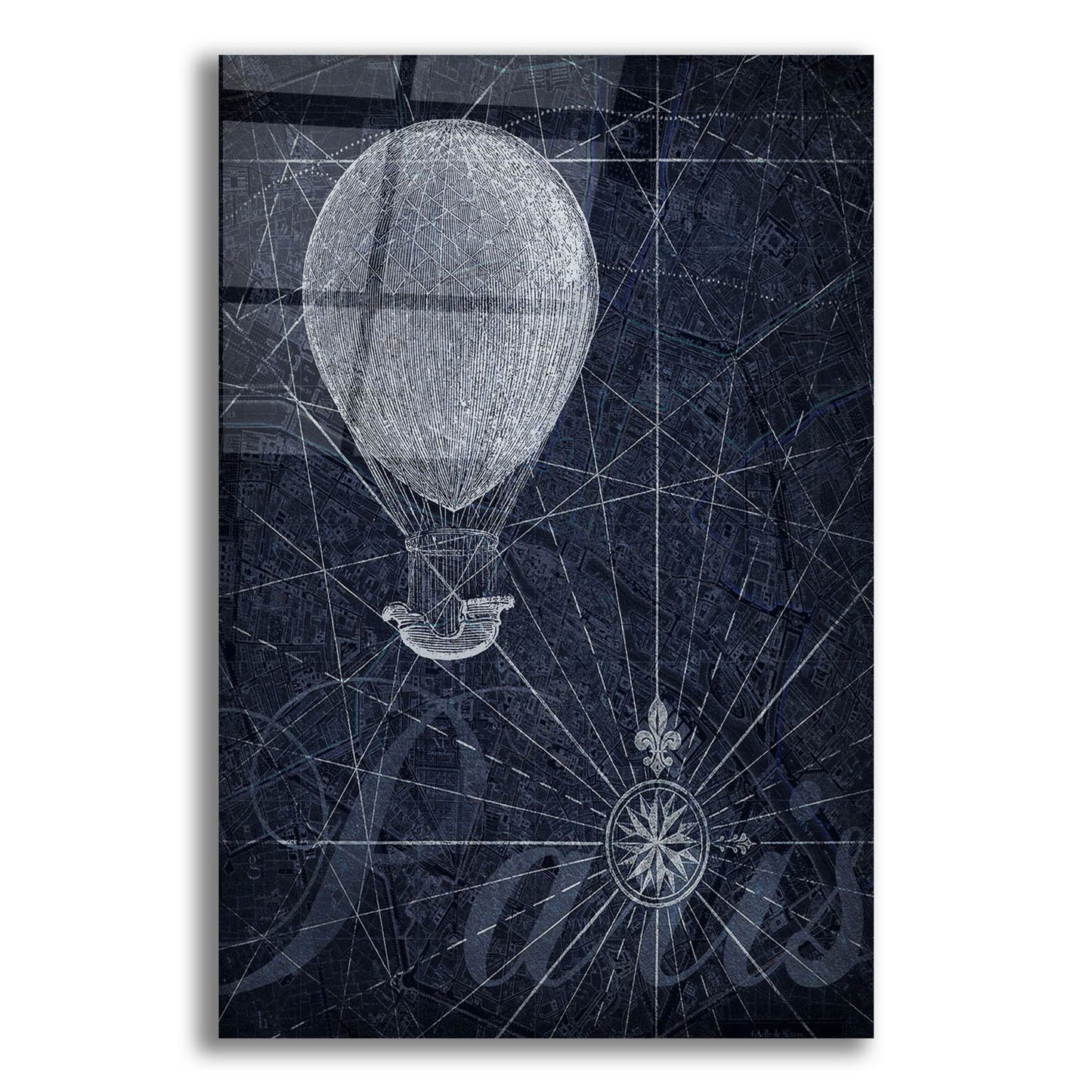 Epic Art ' Hot Air over Paris I' by Art Roberts, Acrylic Glass Wall Art,12x16