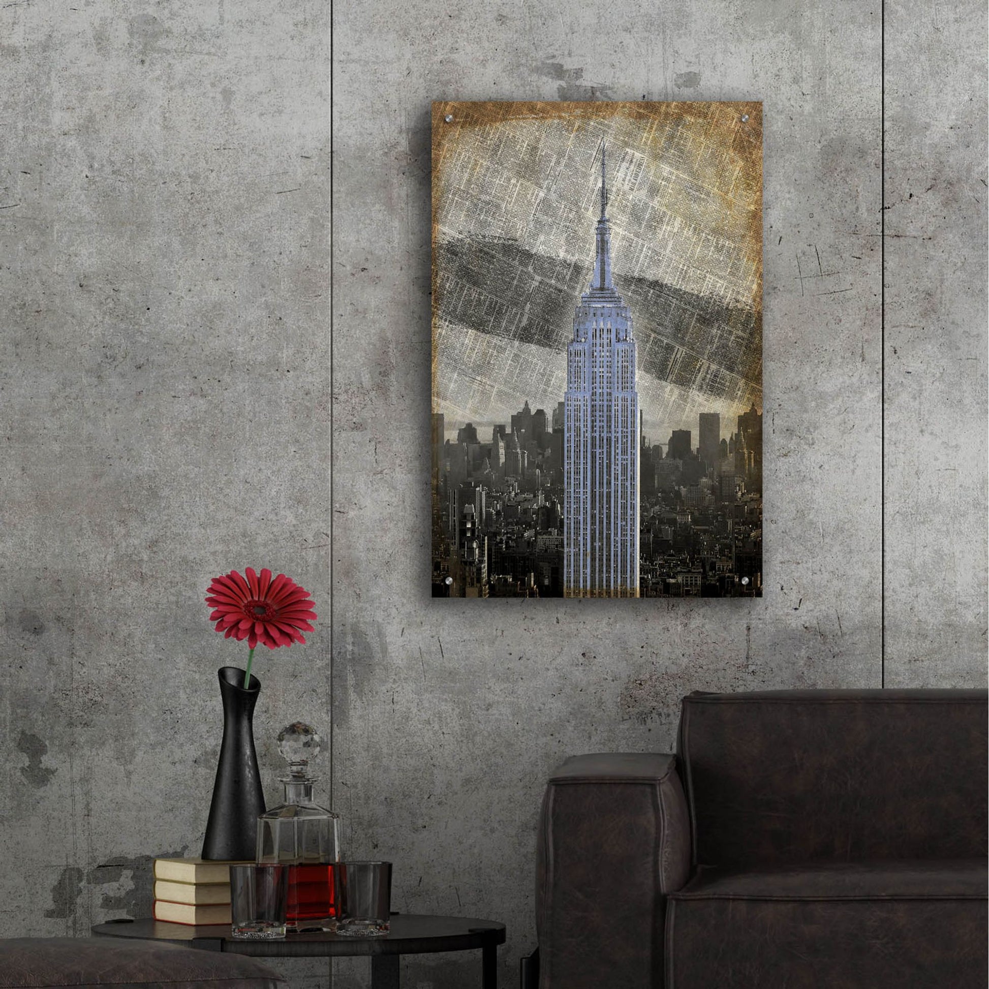 Epic Art ' New York II' by Art Roberts, Acrylic Glass Wall Art,24x36