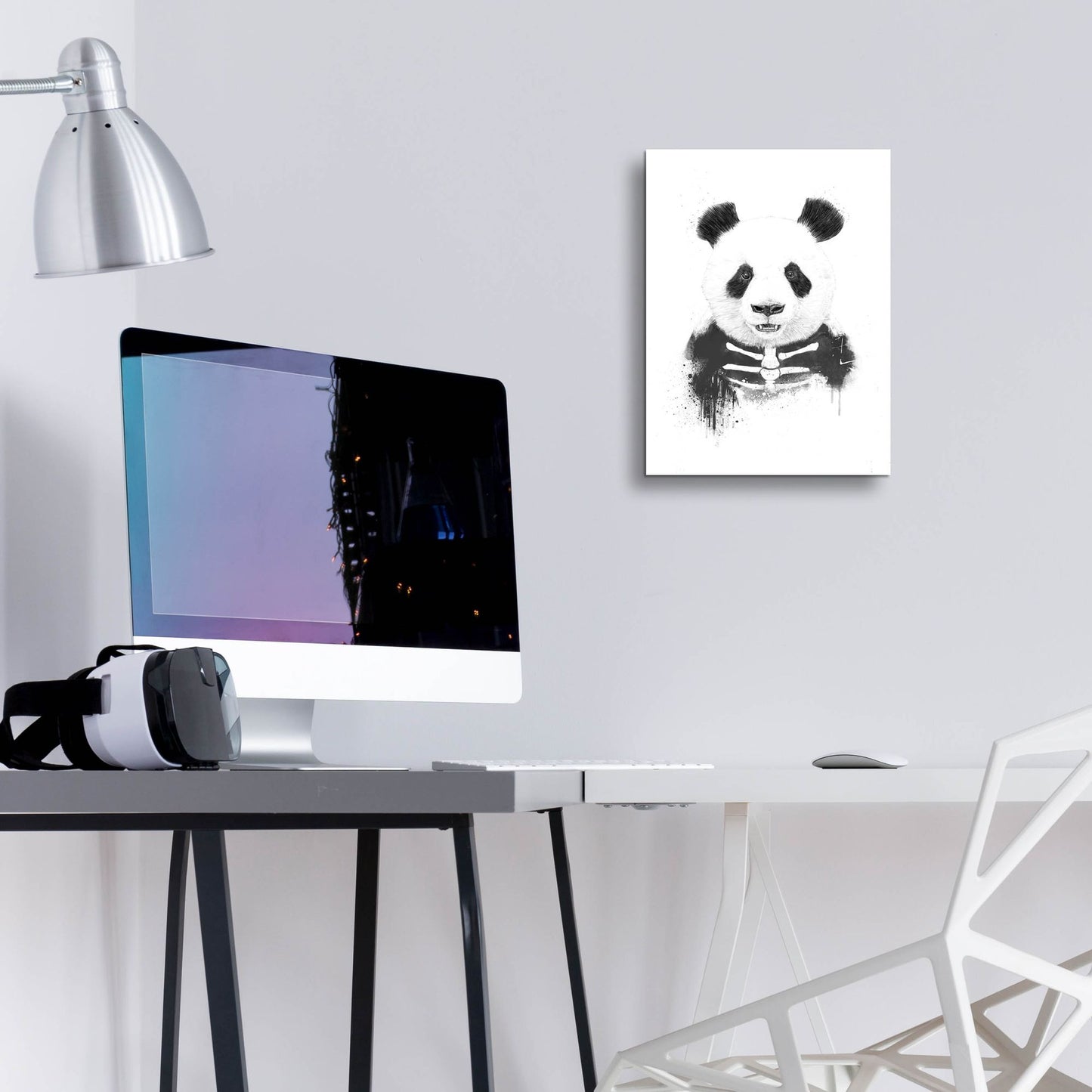 Epic Art ' Zombie Panda' by Emma Styles, Acrylic Glass Wall Art,12x16