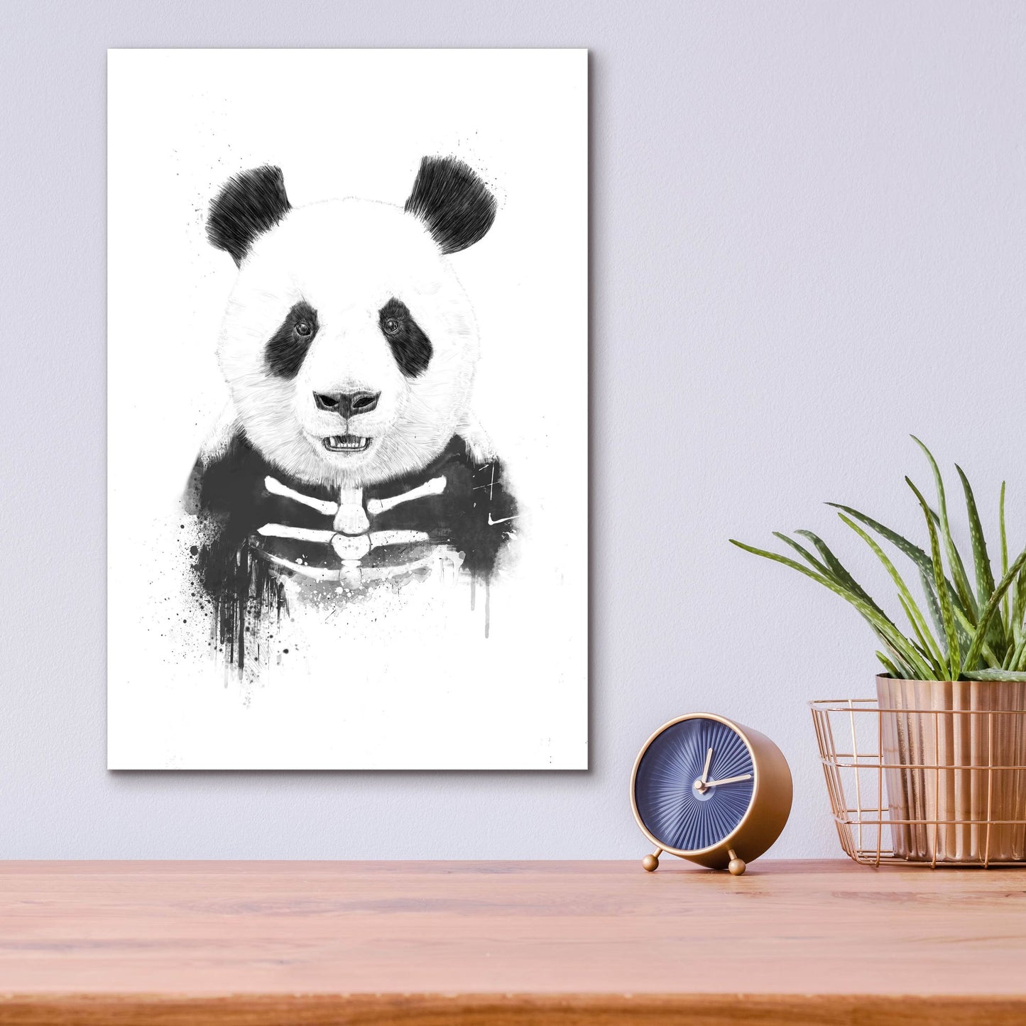 Epic Art ' Zombie Panda' by Emma Styles, Acrylic Glass Wall Art,12x16