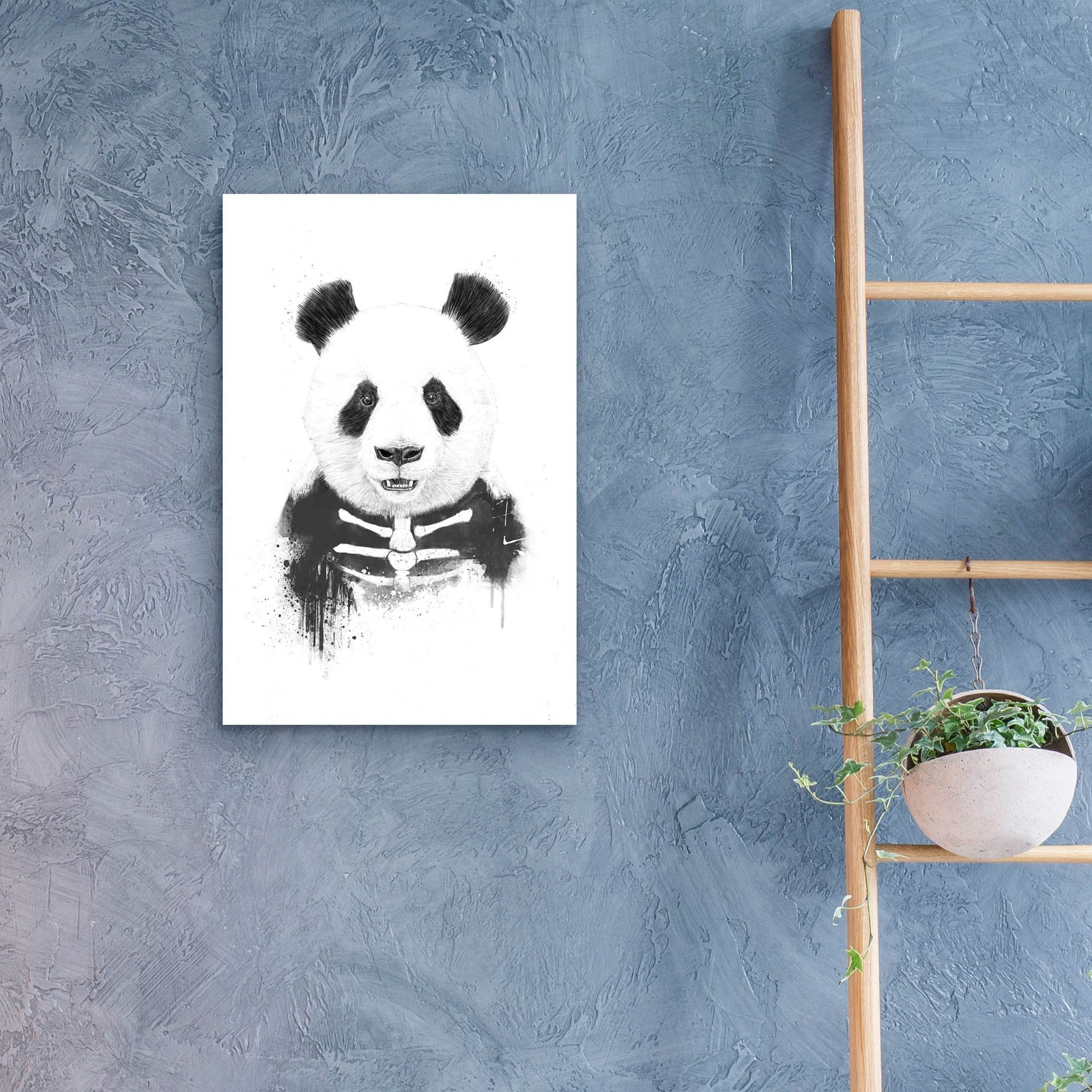 Epic Art ' Zombie Panda' by Emma Styles, Acrylic Glass Wall Art,16x24