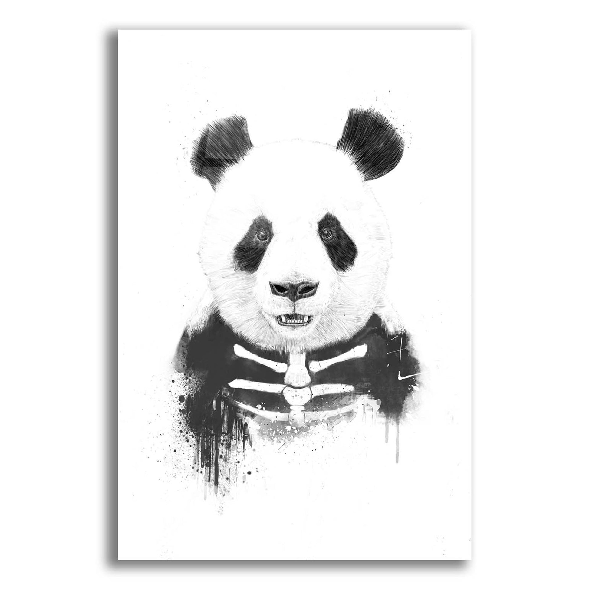 Epic Art ' Zombie Panda' by Emma Styles, Acrylic Glass Wall Art,16x24