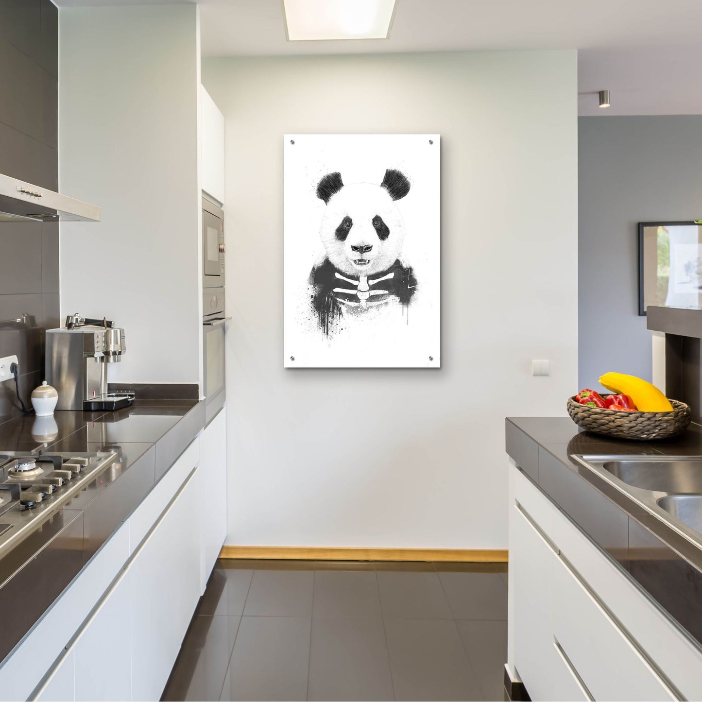 Epic Art ' Zombie Panda' by Emma Styles, Acrylic Glass Wall Art,24x36