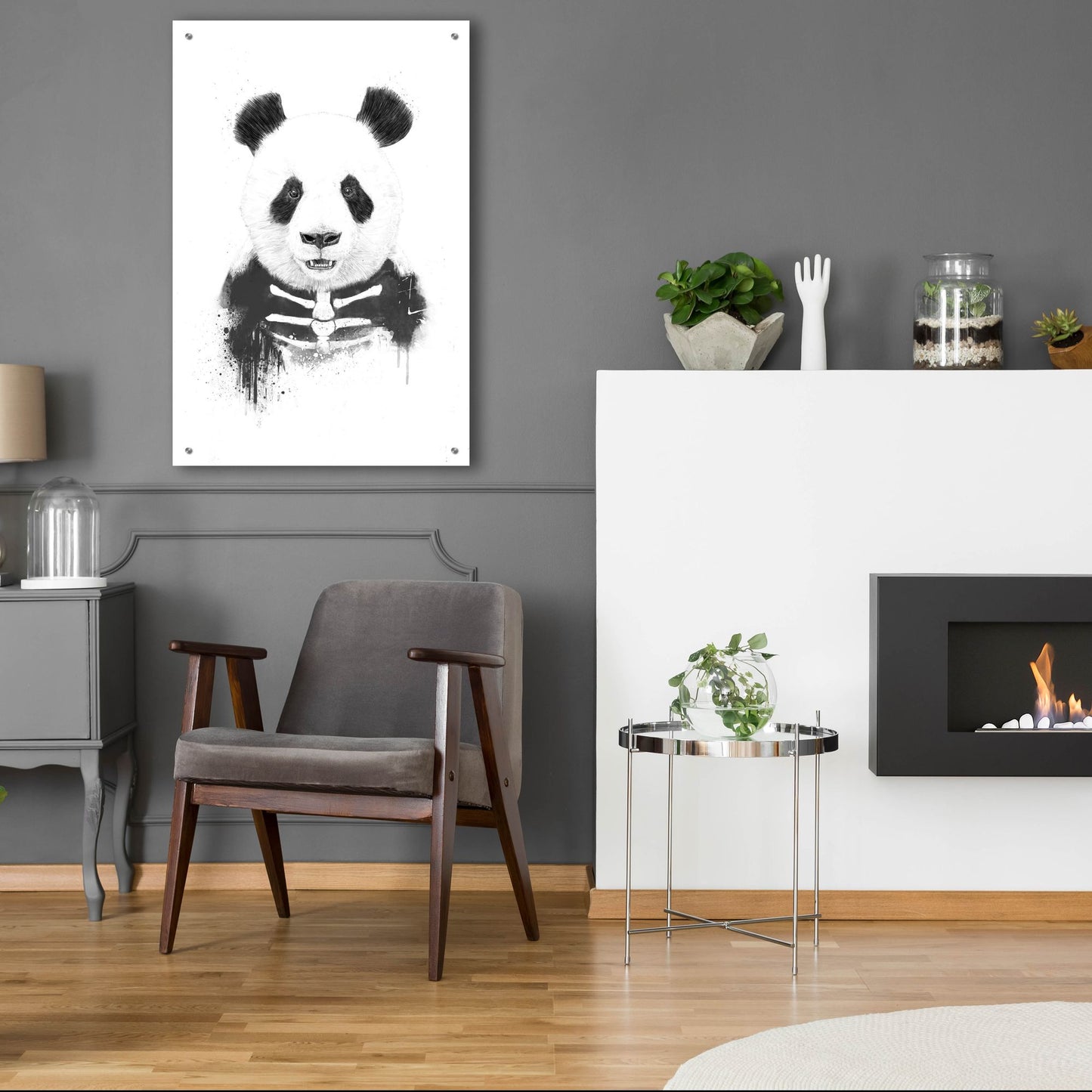 Epic Art ' Zombie Panda' by Emma Styles, Acrylic Glass Wall Art,24x36