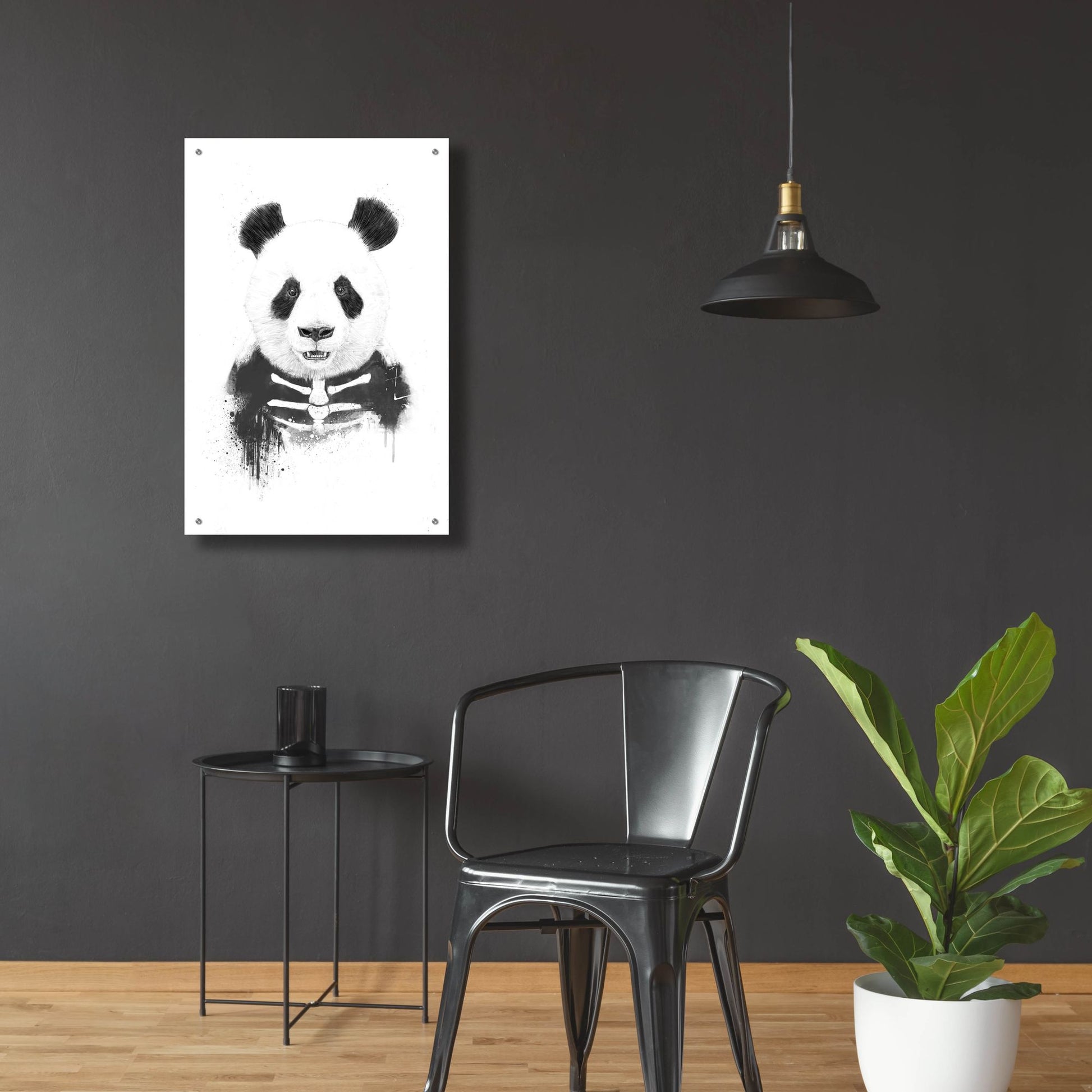 Epic Art ' Zombie Panda' by Emma Styles, Acrylic Glass Wall Art,24x36