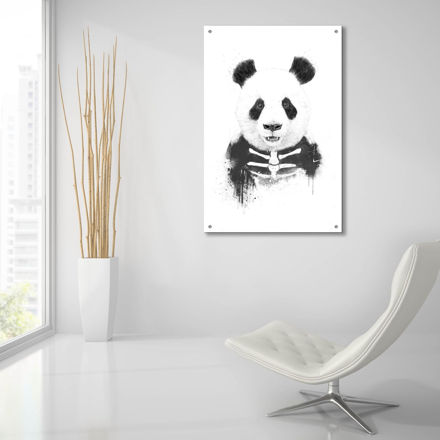 Epic Art ' Zombie Panda' by Emma Styles, Acrylic Glass Wall Art,24x36