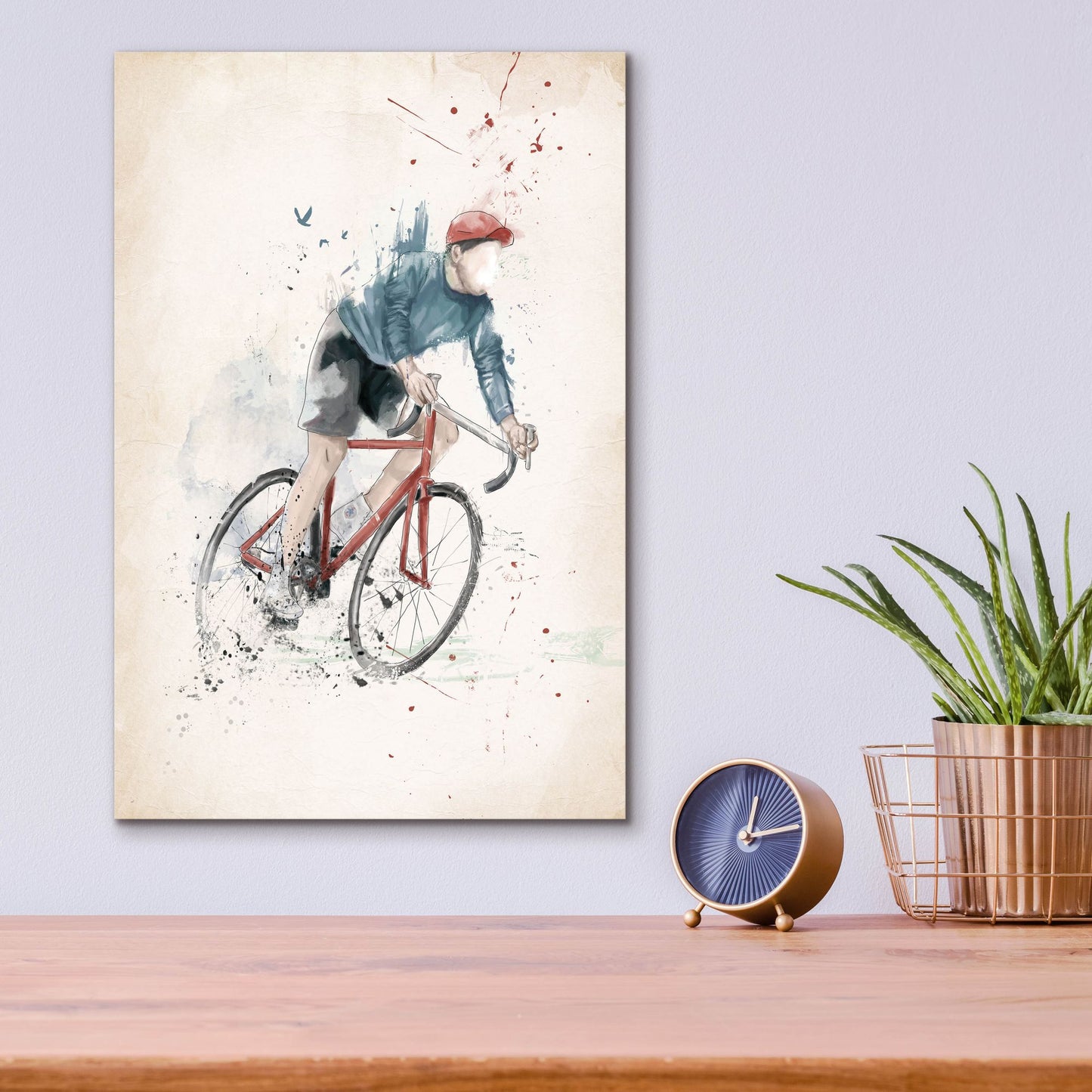 Epic Art ' I Want to Ride My Bicycle' by Balazs Solti, Acrylic Glass Wall Art,12x16