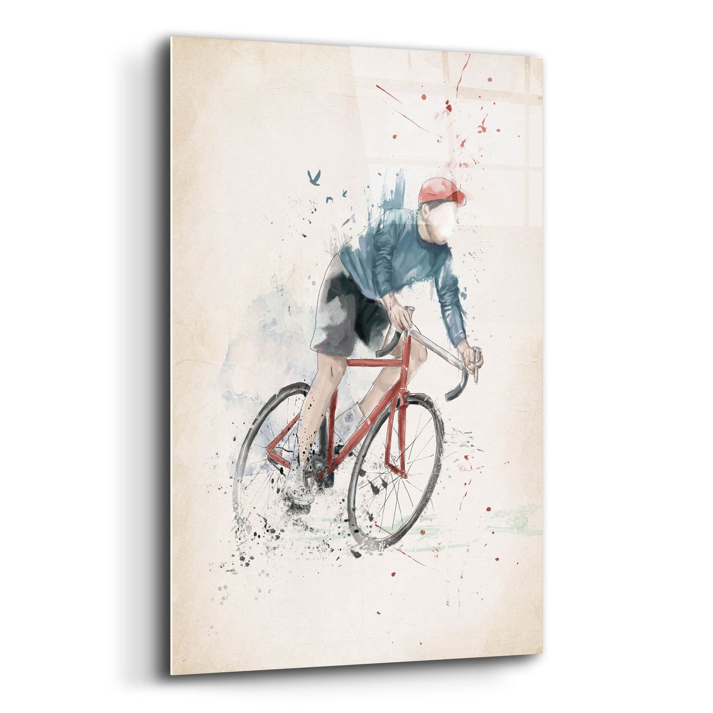 Epic Art ' I Want to Ride My Bicycle' by Balazs Solti, Acrylic Glass Wall Art,16x24