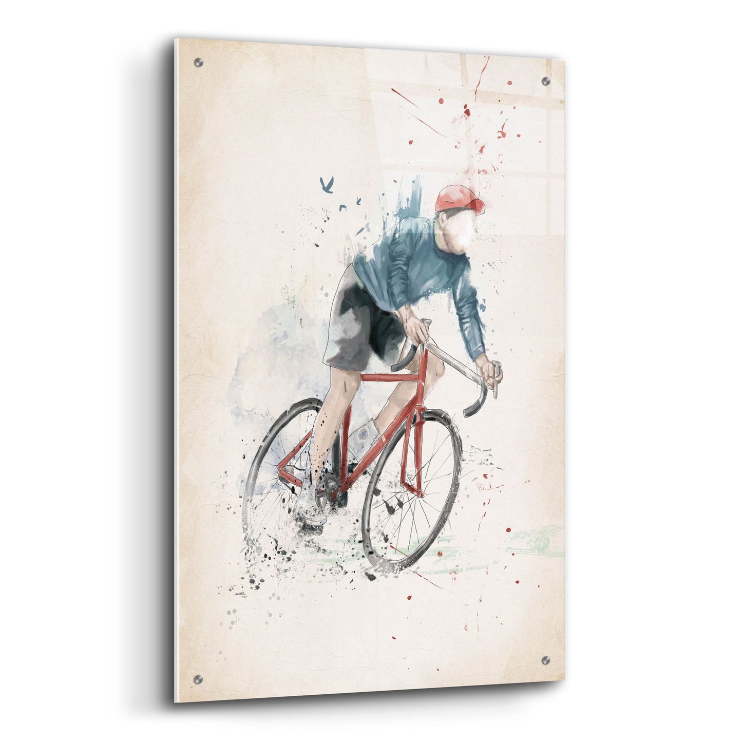 Epic Art ' I Want to Ride My Bicycle' by Balazs Solti, Acrylic Glass Wall Art,24x36