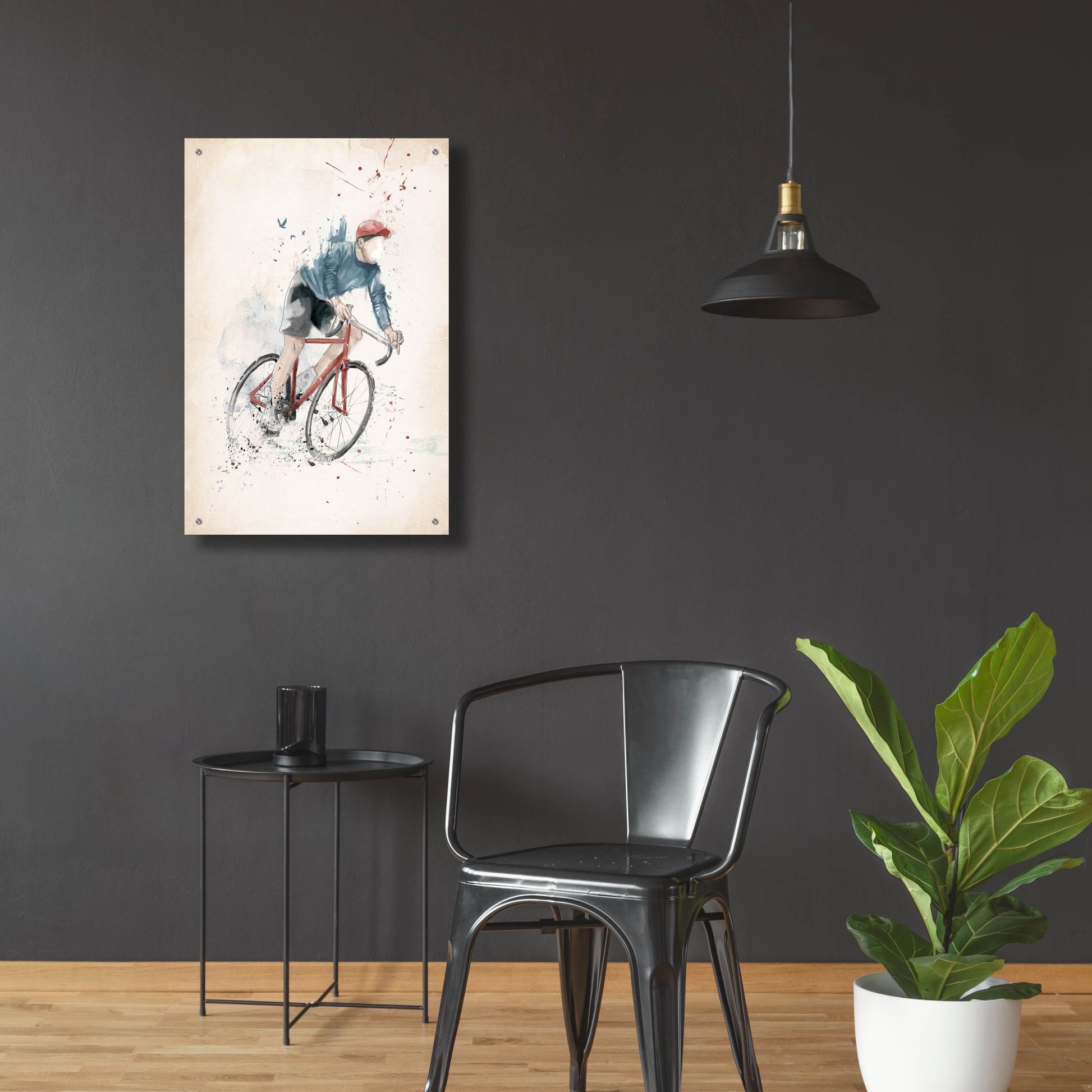 Epic Art ' I Want to Ride My Bicycle' by Balazs Solti, Acrylic Glass Wall Art,24x36
