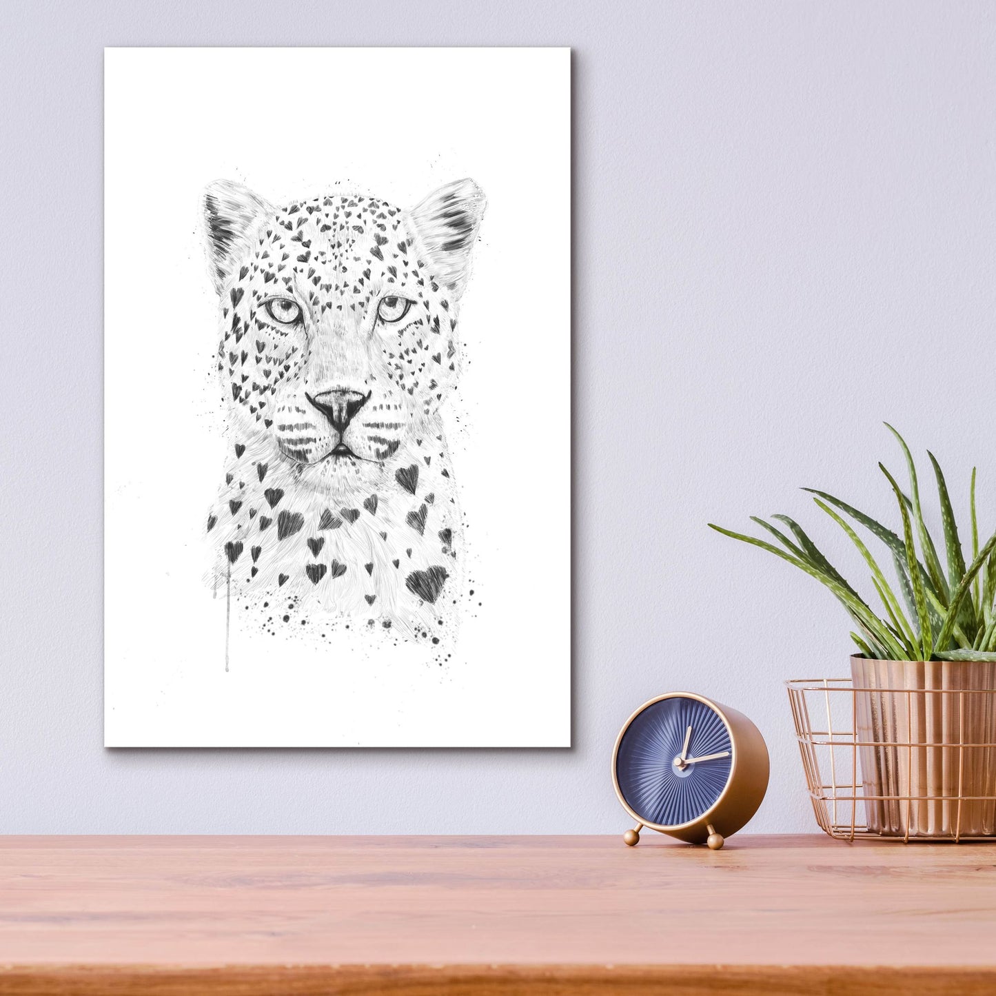 Epic Art ' Lovely Leopard' by Balazs Solti, Acrylic Glass Wall Art,12x16