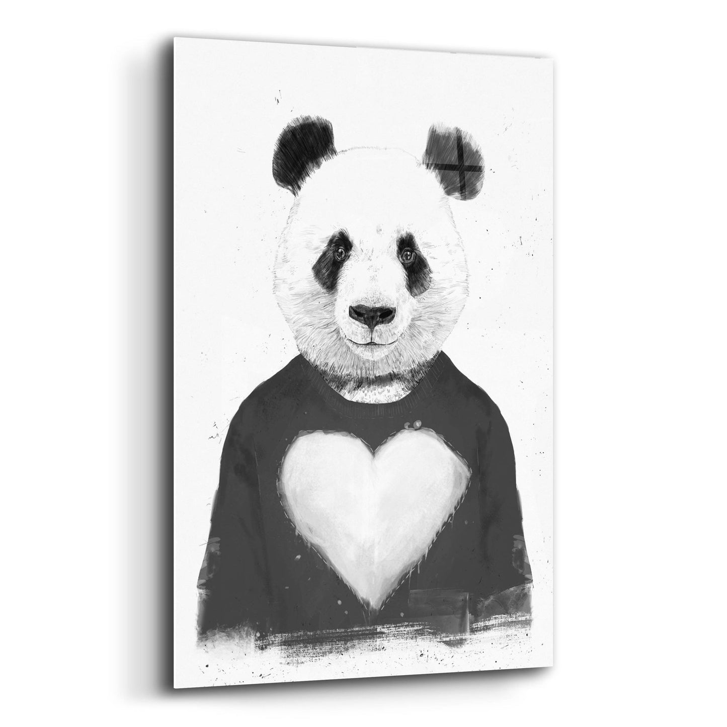 Epic Art ' Lovely Panda' by Balazs Solti, Acrylic Glass Wall Art,12x16