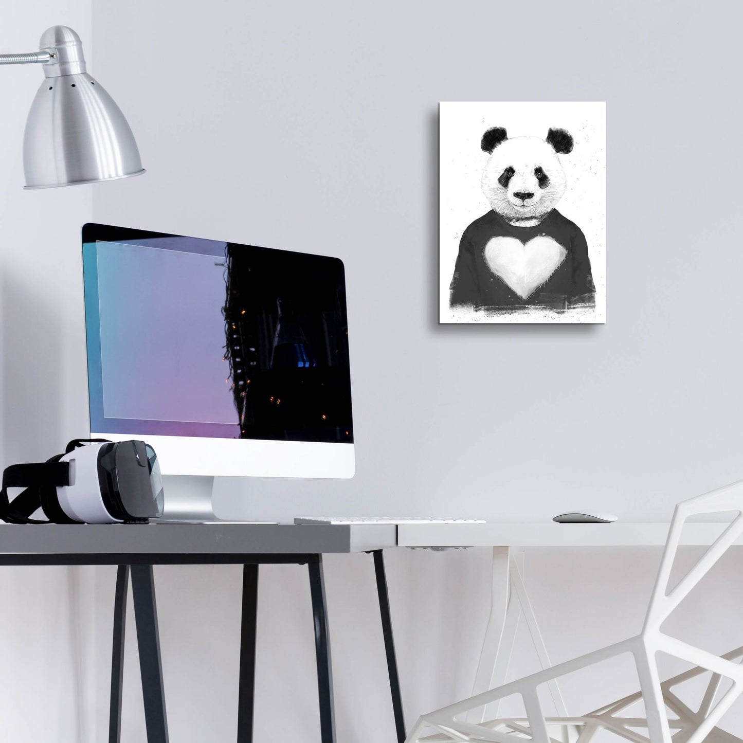 Epic Art ' Lovely Panda' by Balazs Solti, Acrylic Glass Wall Art,12x16