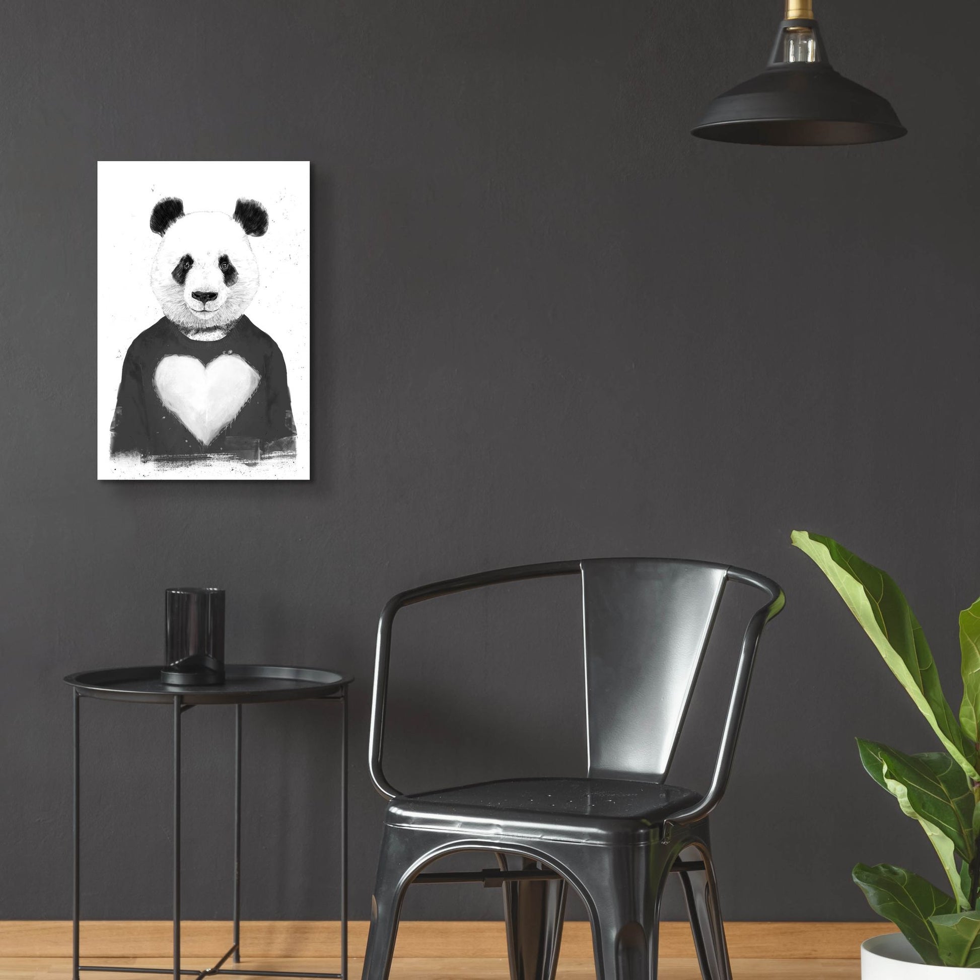 Epic Art ' Lovely Panda' by Balazs Solti, Acrylic Glass Wall Art,16x24