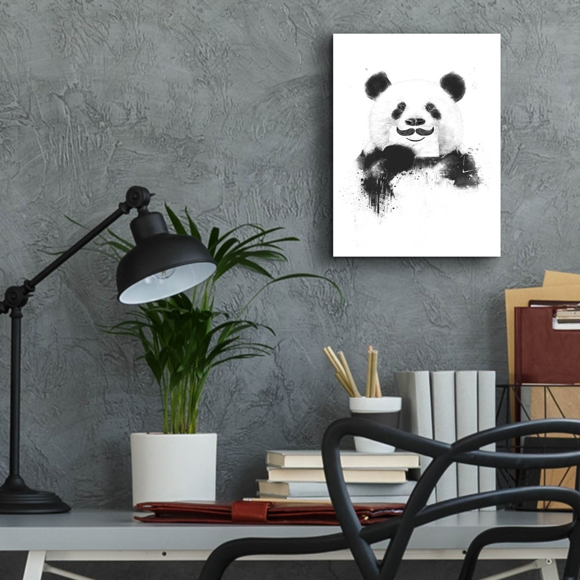 Epic Art ' Funny Panda' by Balazs Solti, Acrylic Glass Wall Art,12x16