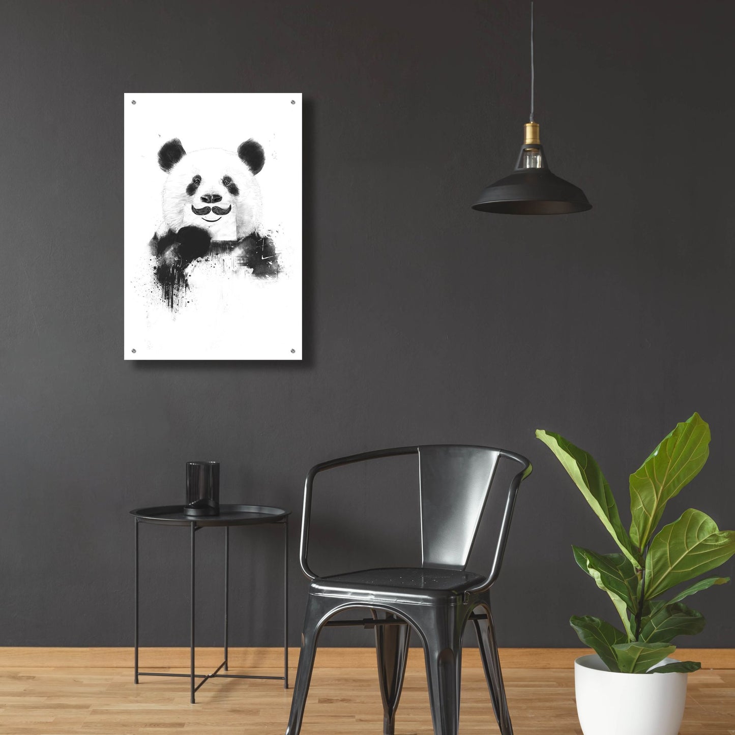 Epic Art ' Funny Panda' by Balazs Solti, Acrylic Glass Wall Art,24x36