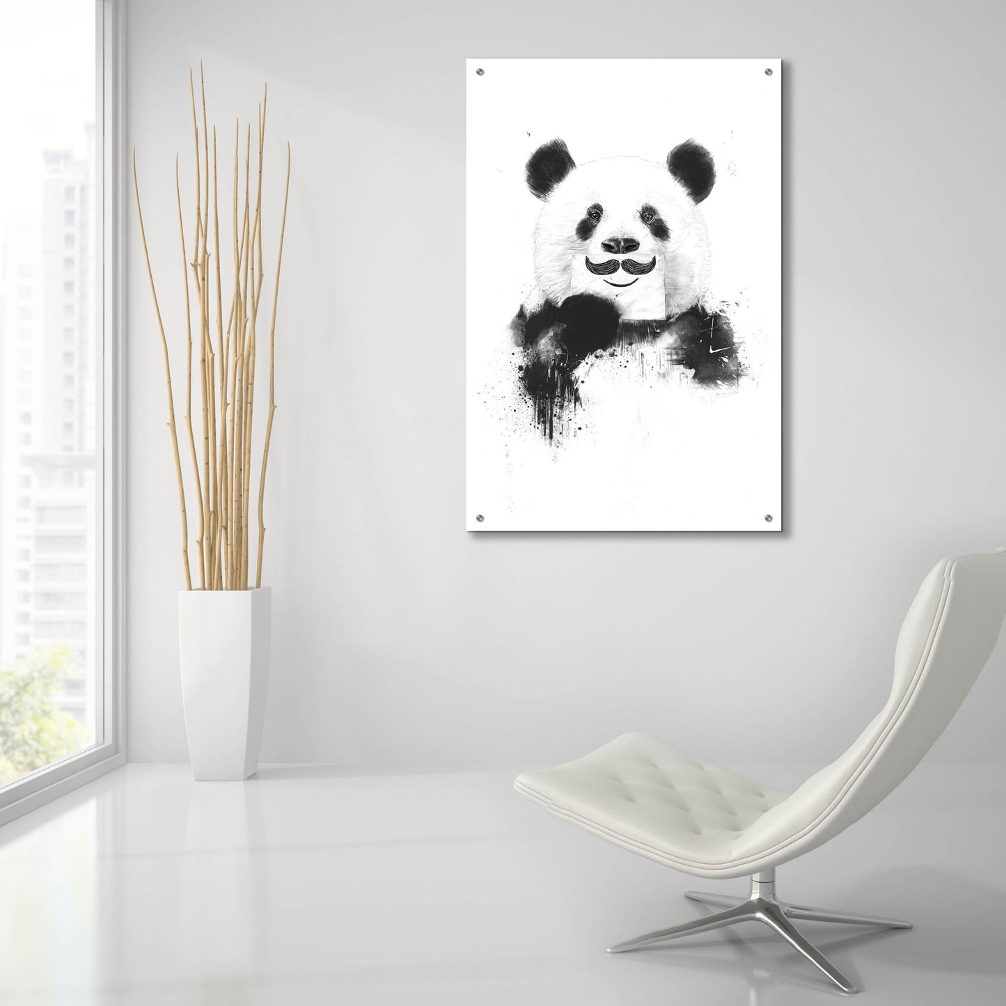 Epic Art ' Funny Panda' by Balazs Solti, Acrylic Glass Wall Art,24x36