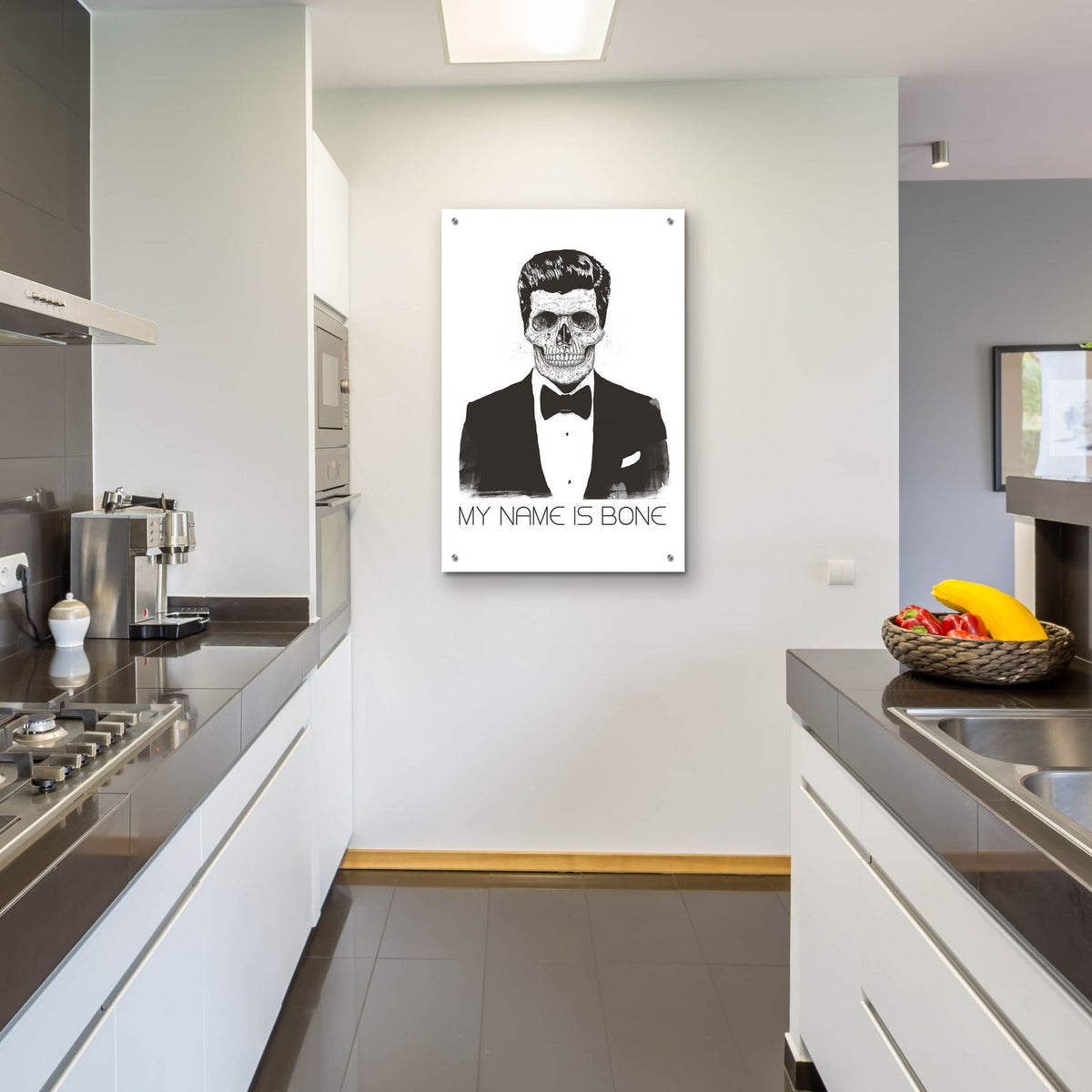 My Name is Bone by Balazs Solti - 24x36 acrylic wall art in a room