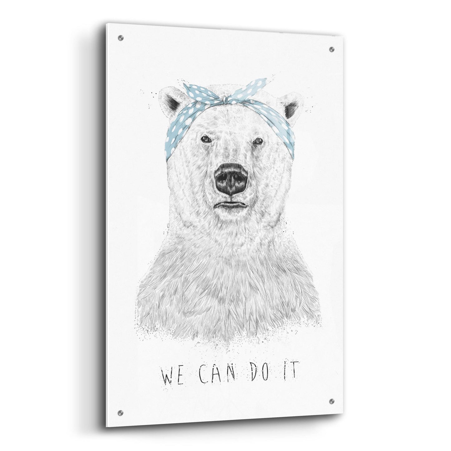 Epic Art ' We Can Do It' by Balazs Solti, Acrylic Glass Wall Art,24x36