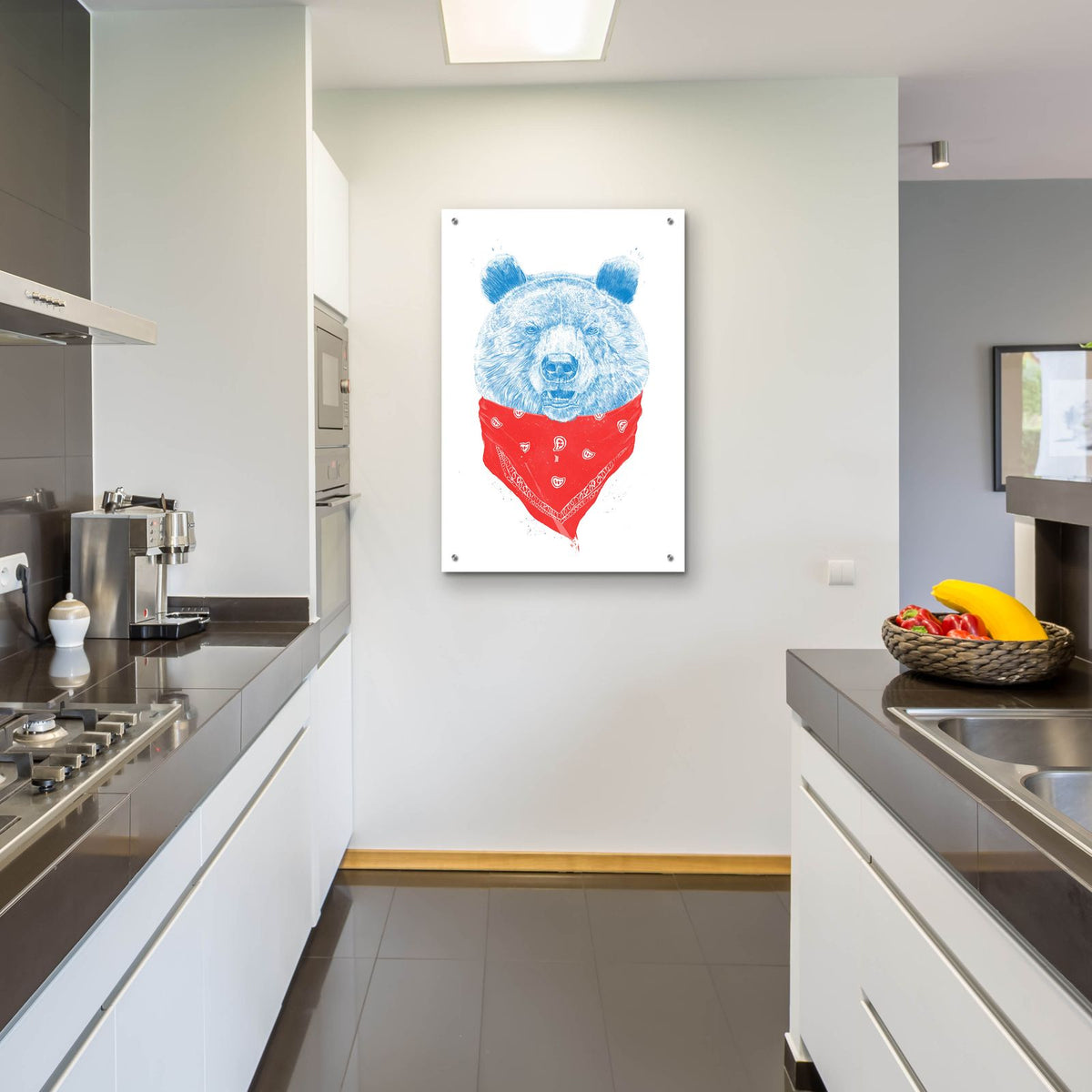 Wild Bear by Balazs Solti - 24x36 acrylic wall art in a room