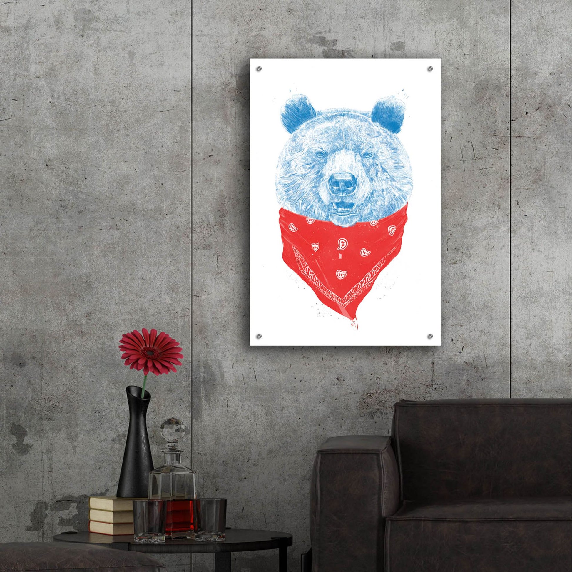 Epic Art ' Wild Bear' by Balazs Solti, Acrylic Glass Wall Art,24x36